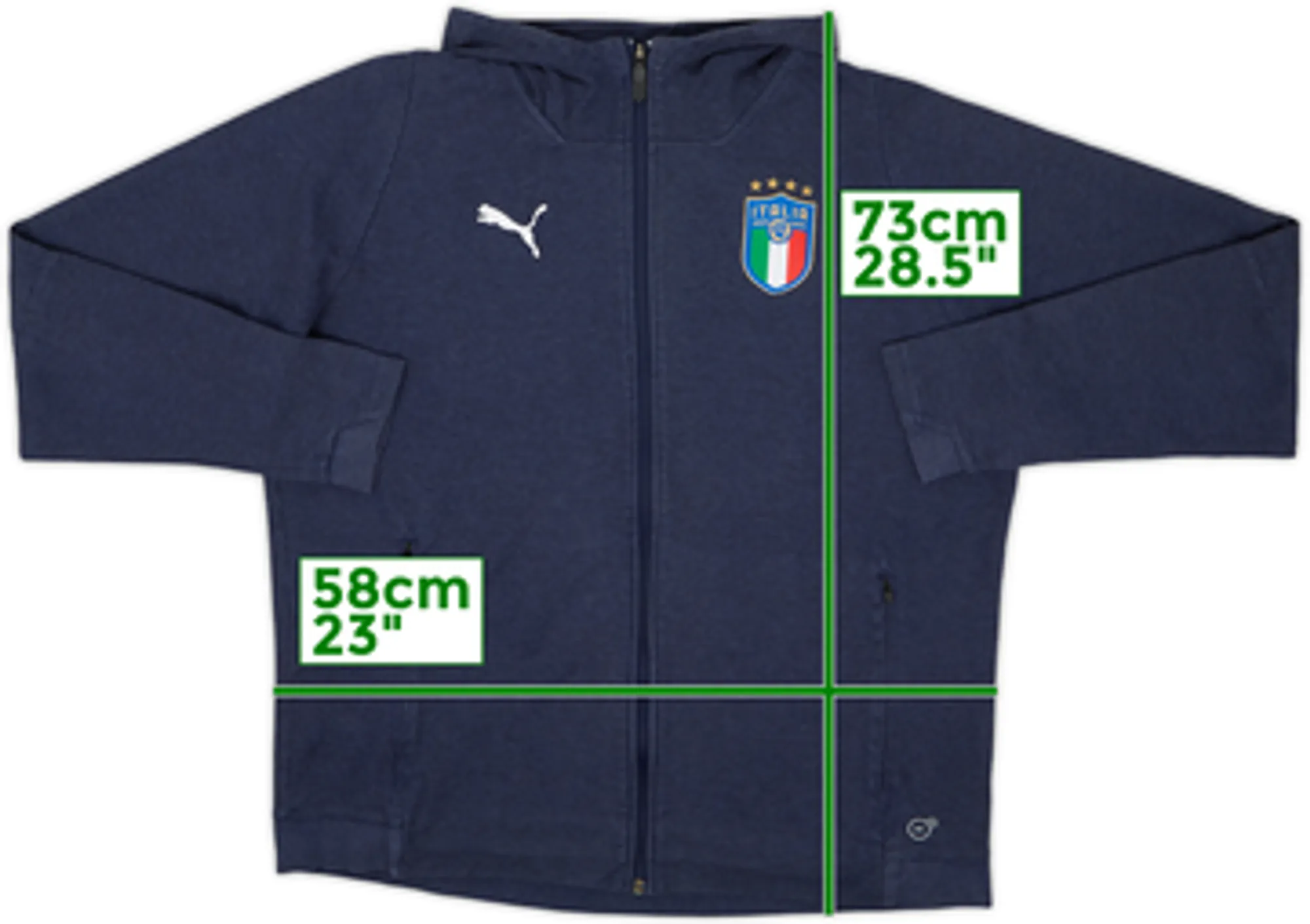 2017-18 Italy Puma Hooded Track Jacket - 8/10 - (XL)