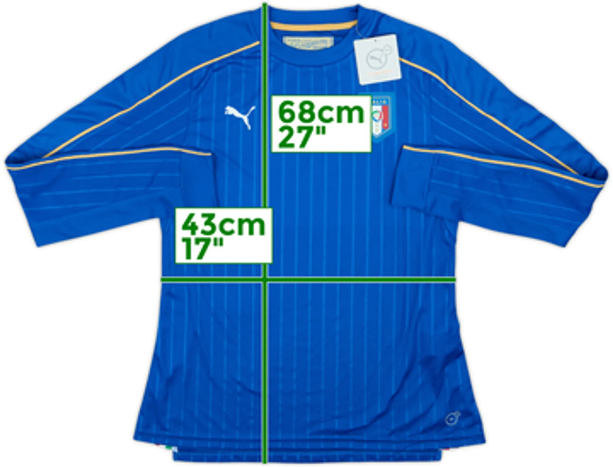 2016-17 Italy Home L/S Shirt (Women's L)