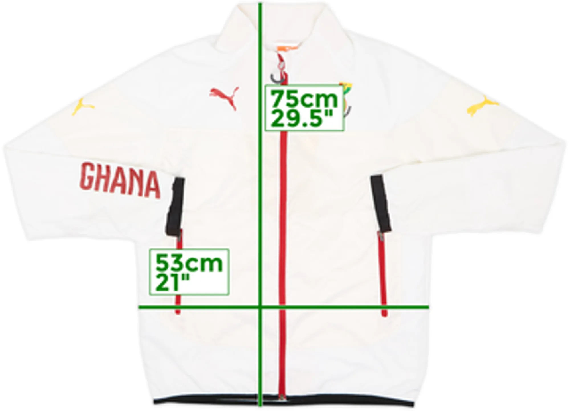 2013-14 Ghana Puma Track Jacket - 8/10 - (M)
