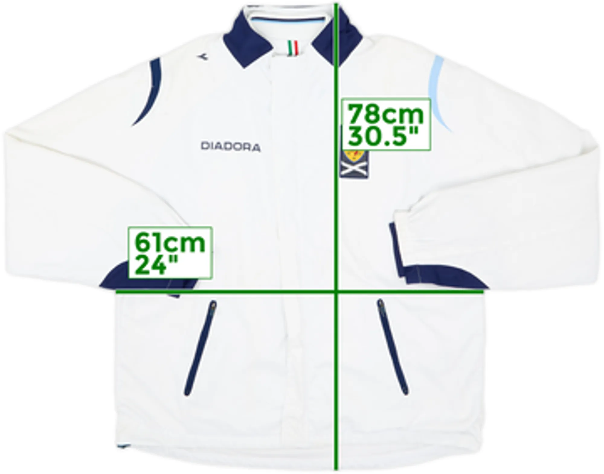 2007-08 Scotland Diadora Track Jacket - 6/10 - (L)