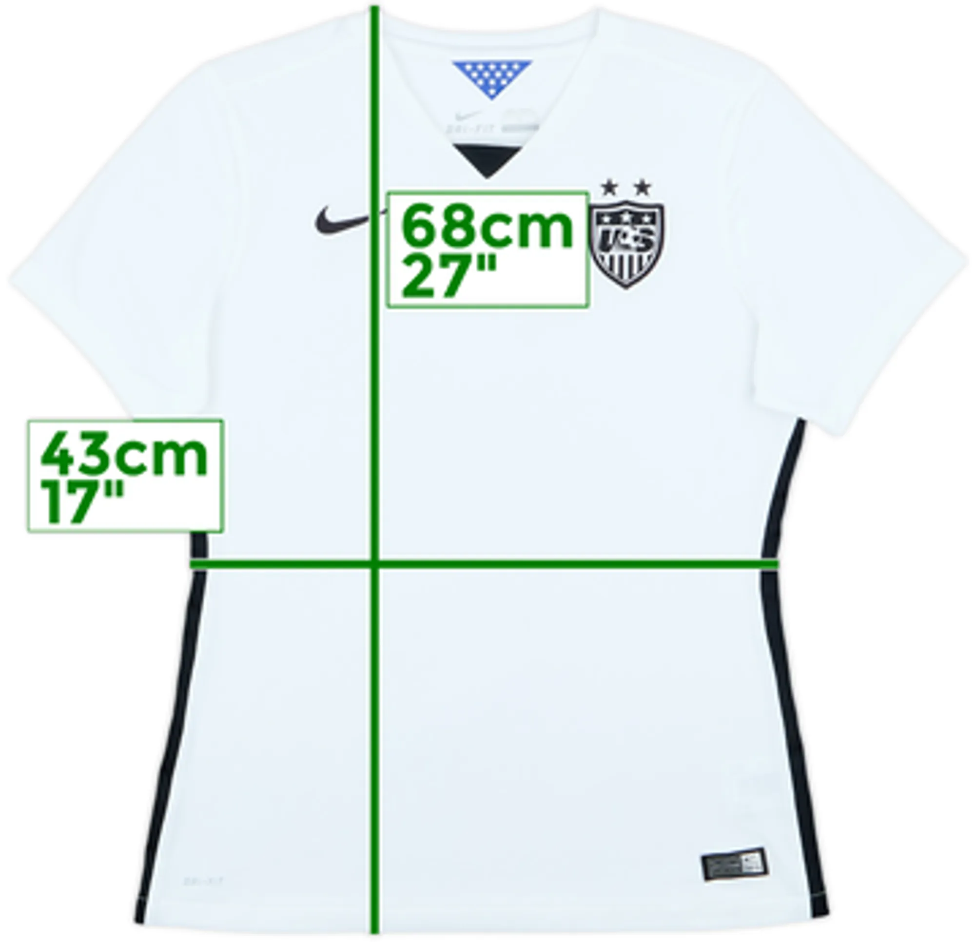 2015-16 USA Women's Home Shirt - 8/10 - (Women's L)