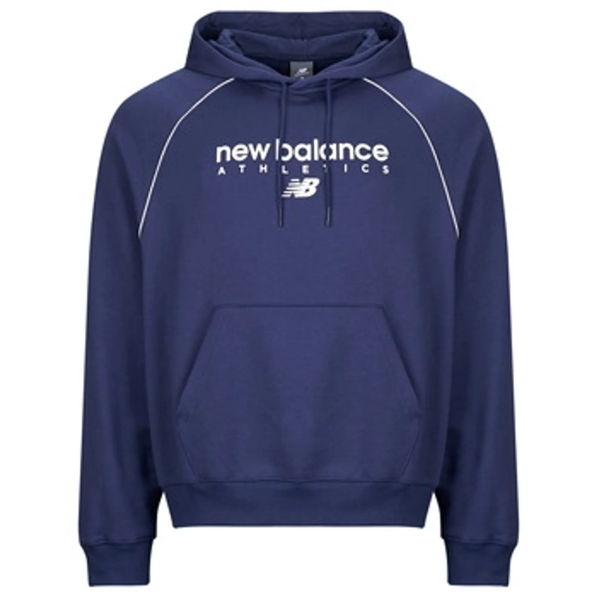 New Balance  LINEAR GRAPHIC FLEECE HOODIE  men's Sweatshirt in Marine