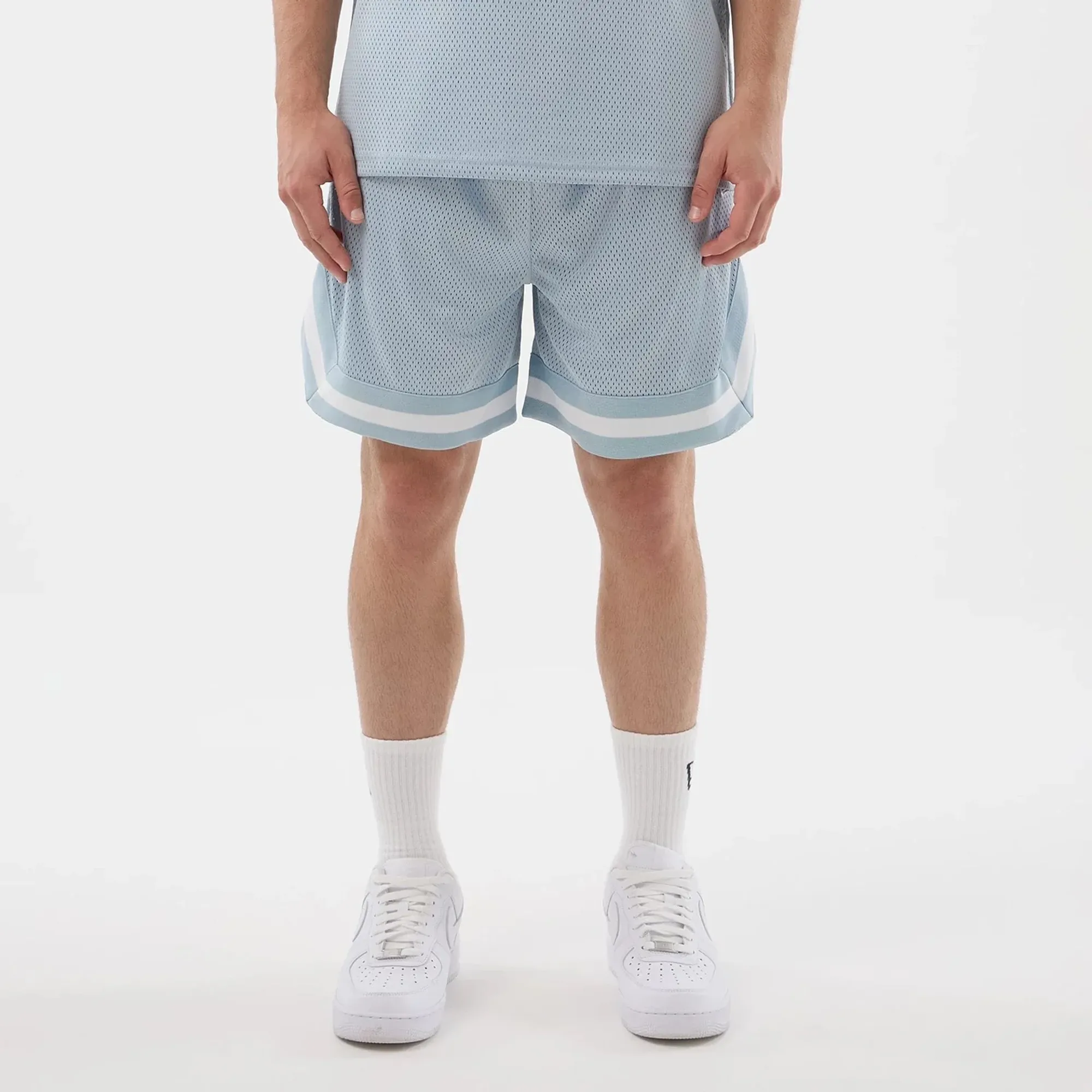 New Era Mesh Pastel Blue Oversized Shorts adult unisex
