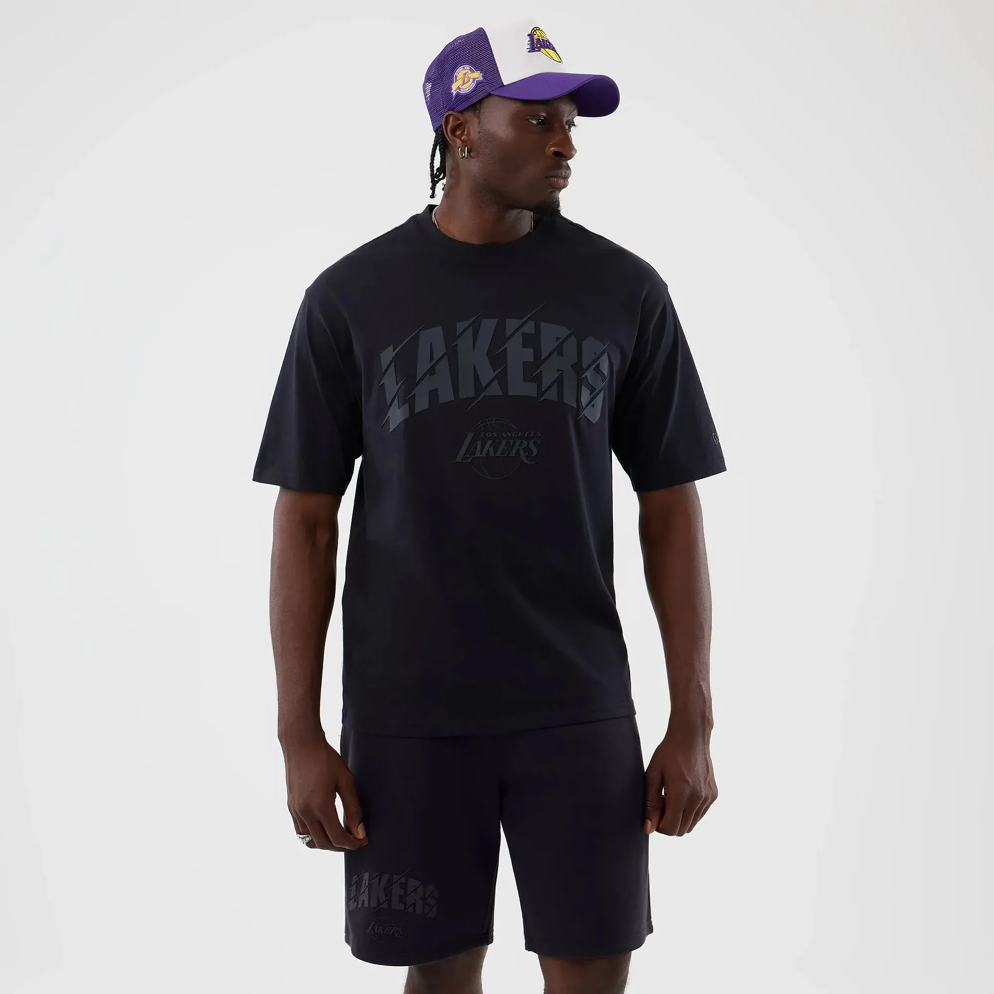 LA Lakers NBA Core Plus Navy Oversized T-Shirt New Era Cap adult unisex