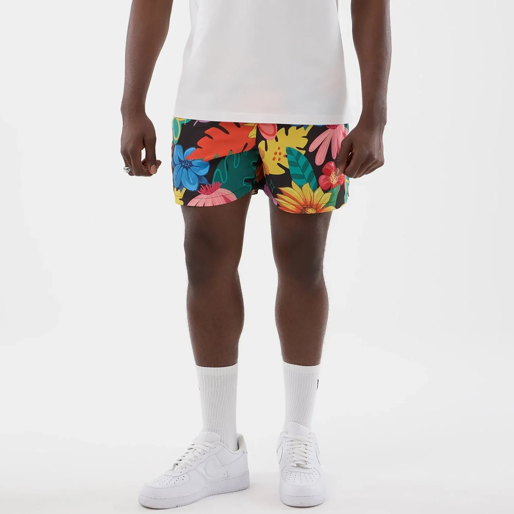 New Era Floral Black Swimming Shorts adult unisex