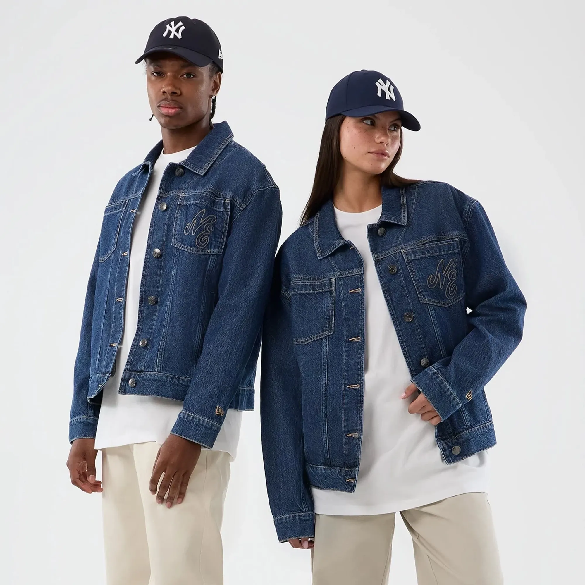 New Era Script Denim Dark Blue Jacket adult unisex