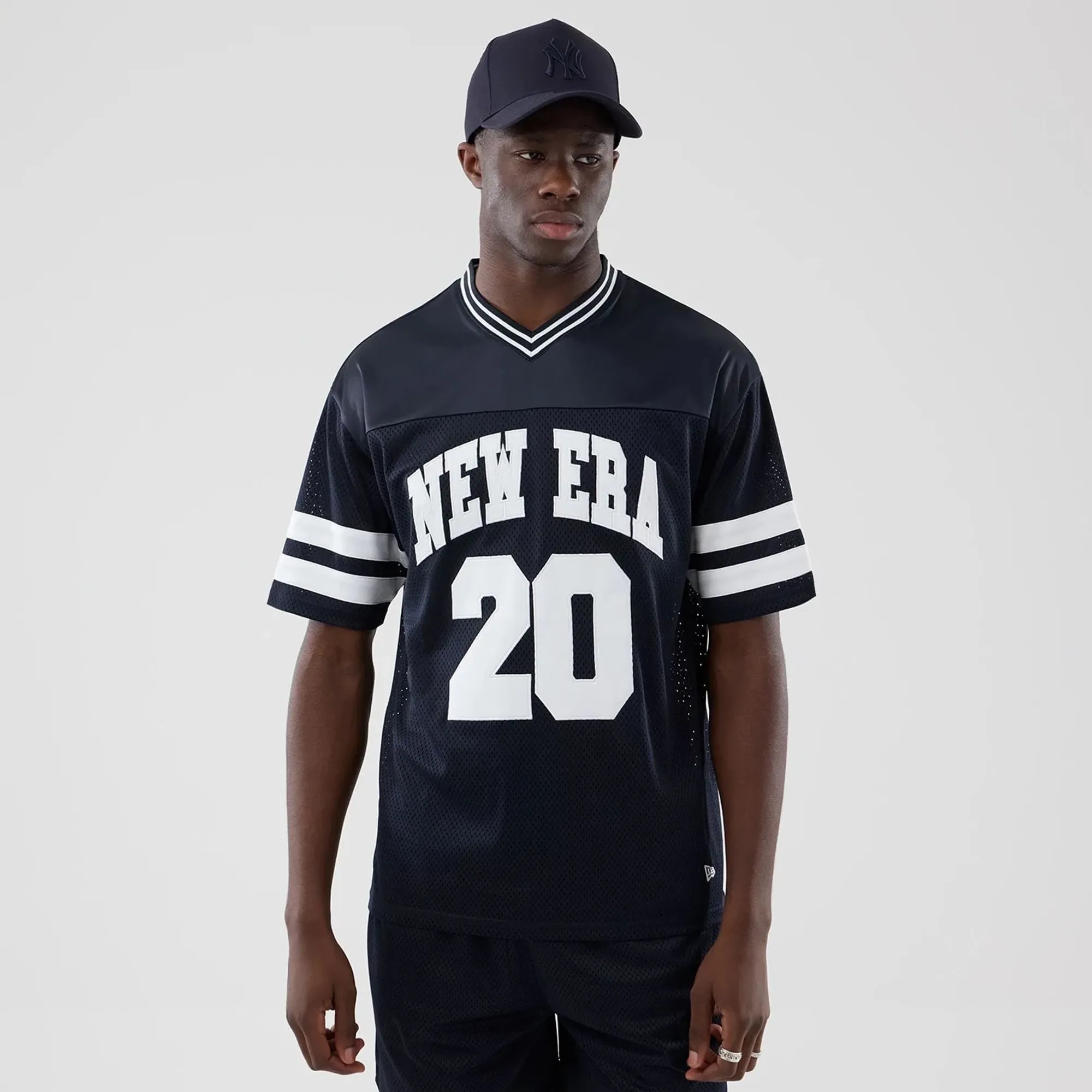 New Era Mesh Navy Oversized T-Shirt adult unisex