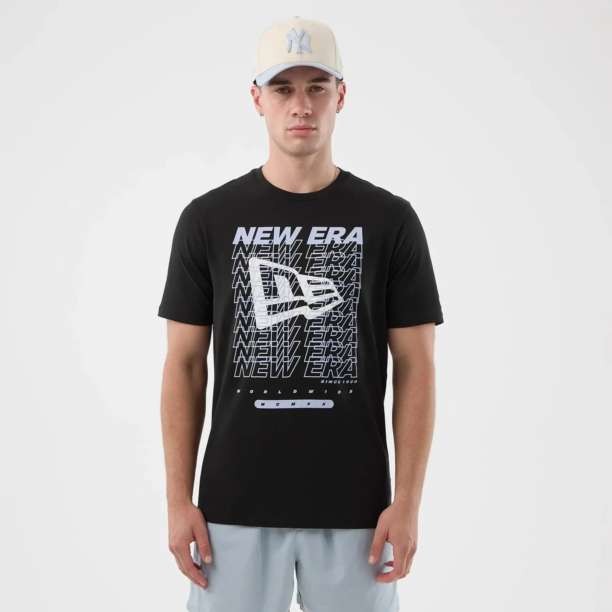 New Era Logo Graphic Black T-Shirt adult unisex