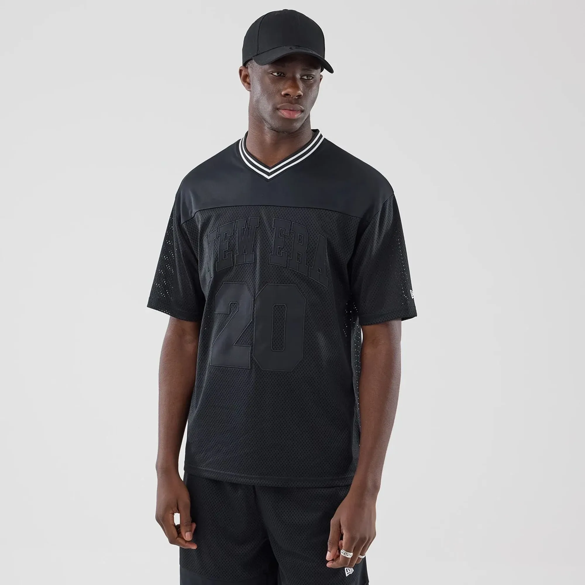 New Era Mesh Black Oversized T-Shirt adult unisex