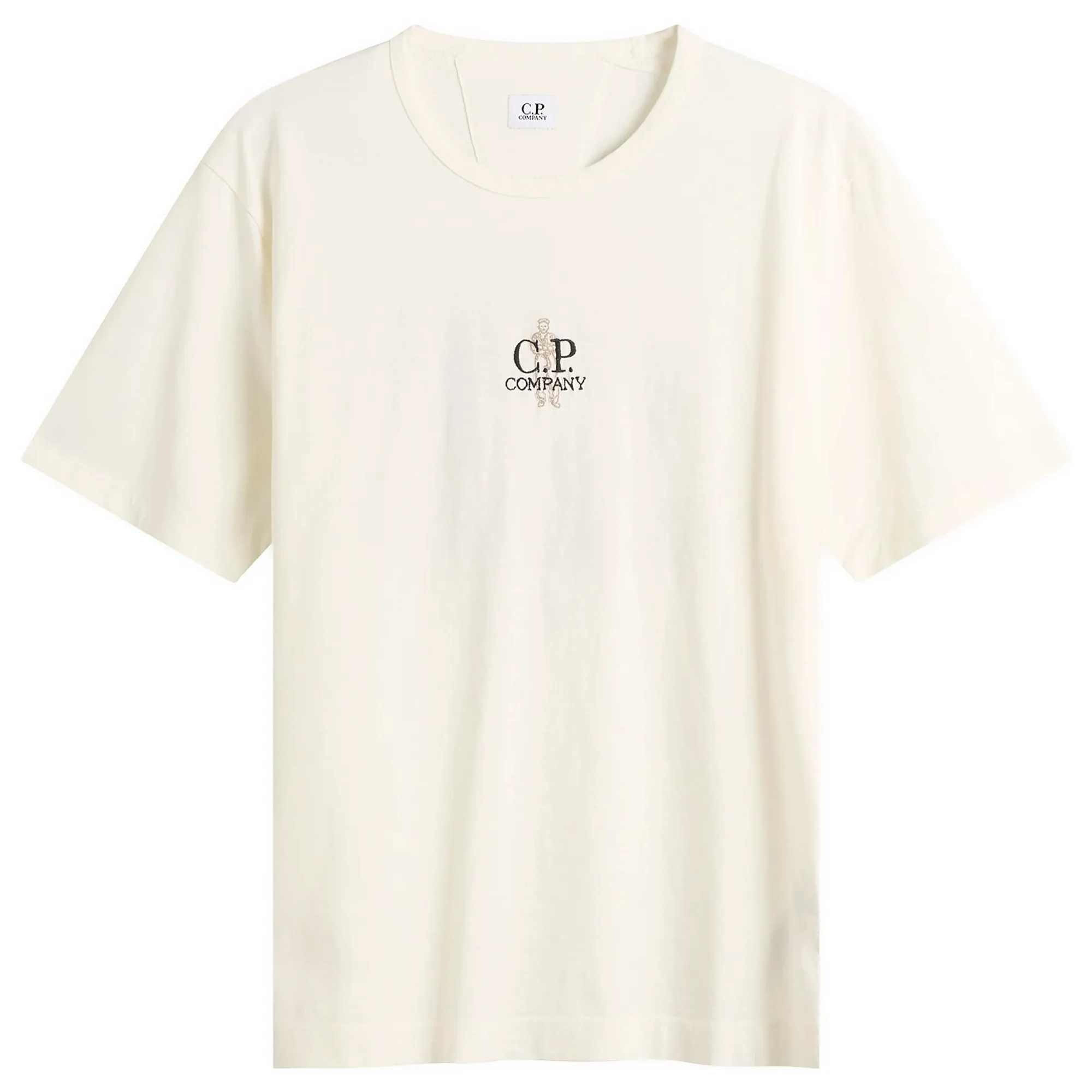 C.P. Company Men's Embroidered Sailor 1020 T-Shirt Gauze White
