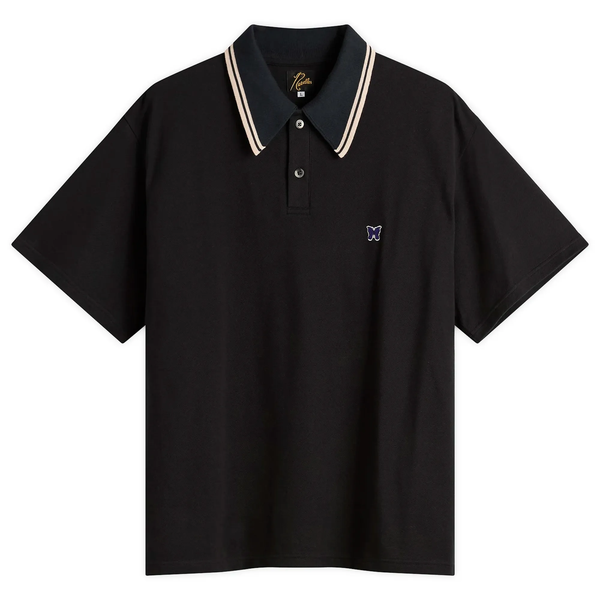 Needles Men's Pique Polo Black