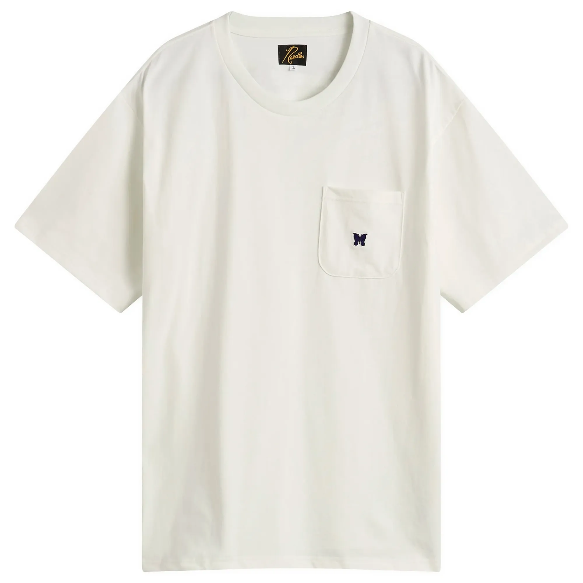 Needles Men's Papillion Pocket T-Shirt White