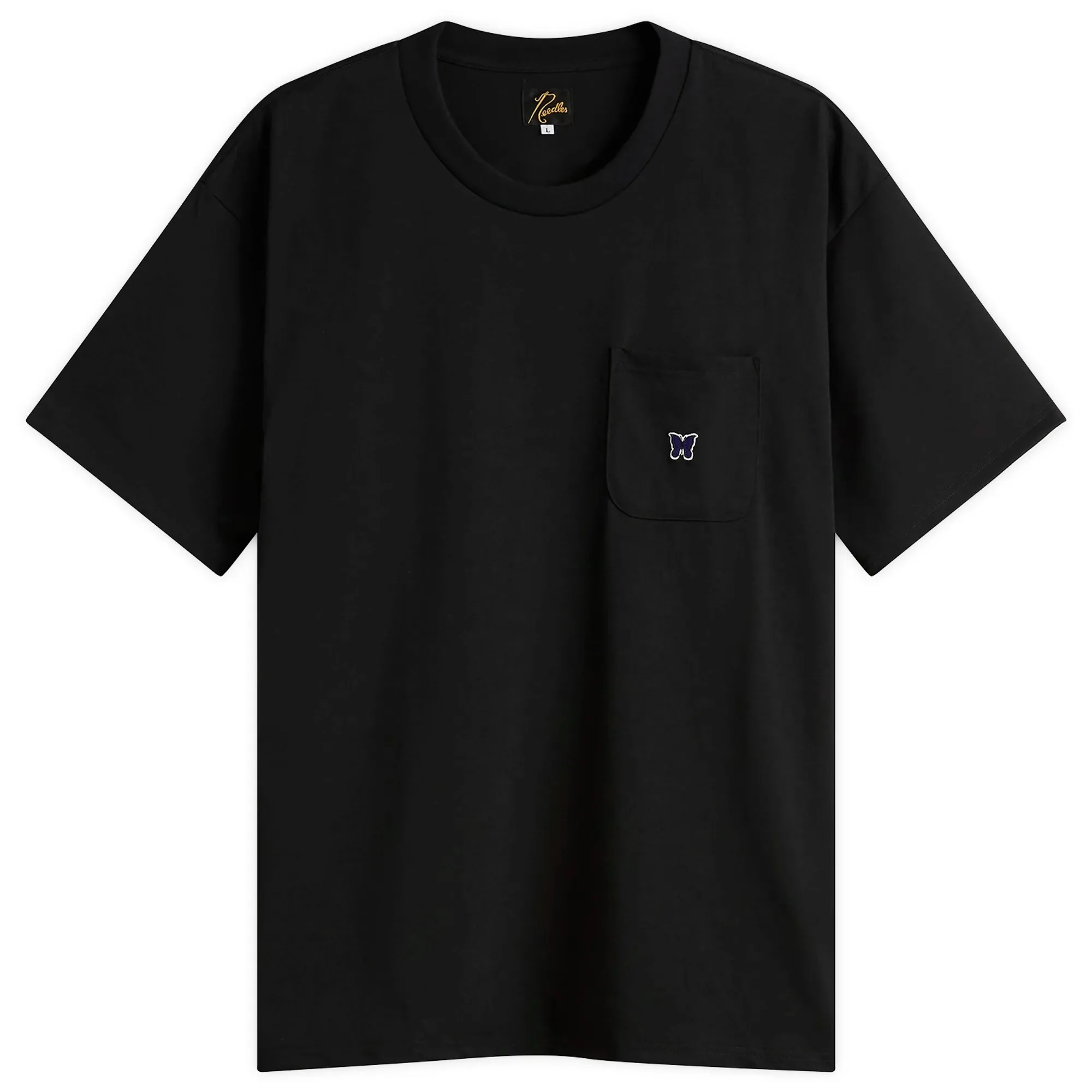 Needles Men's Papillion Pocket T-Shirt Black