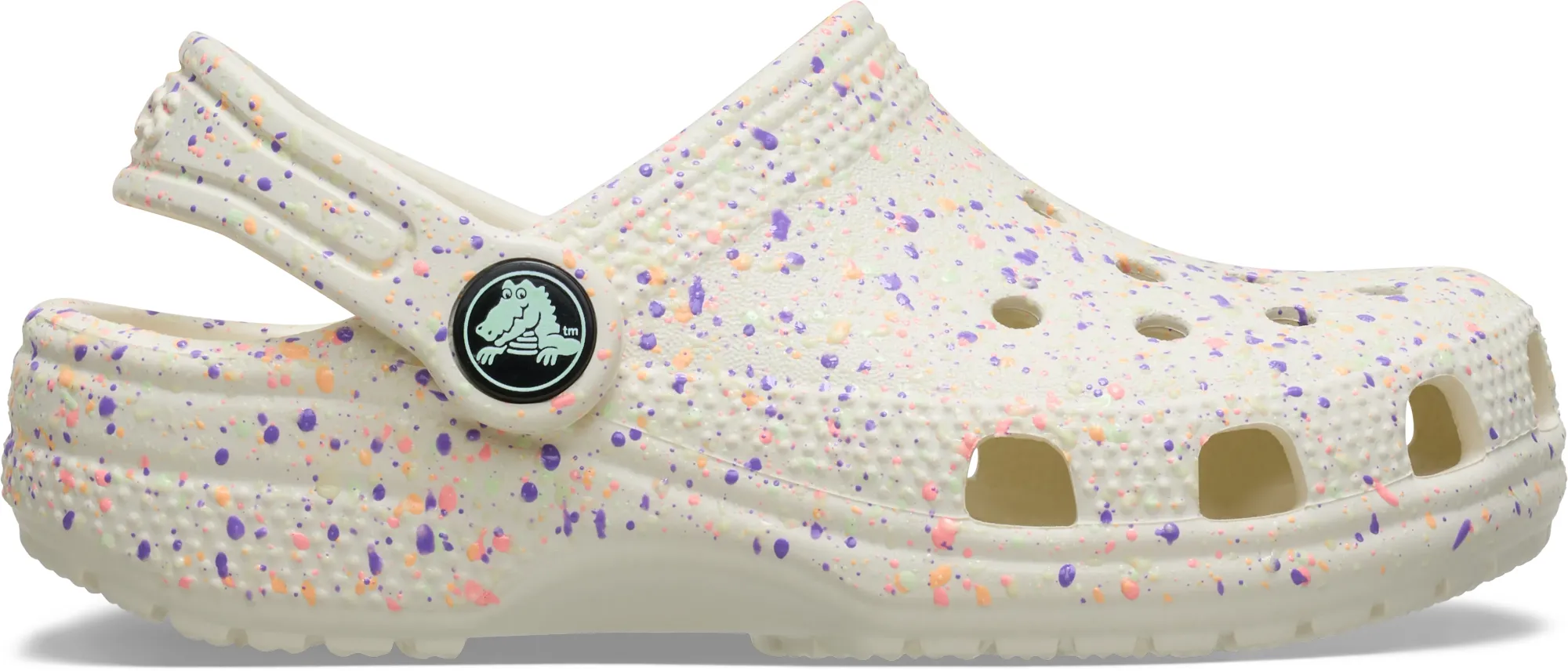 Crocs | Kids | Toddler Classic Glow Paint Splatter | Clogs | Summit White/Multi | C4