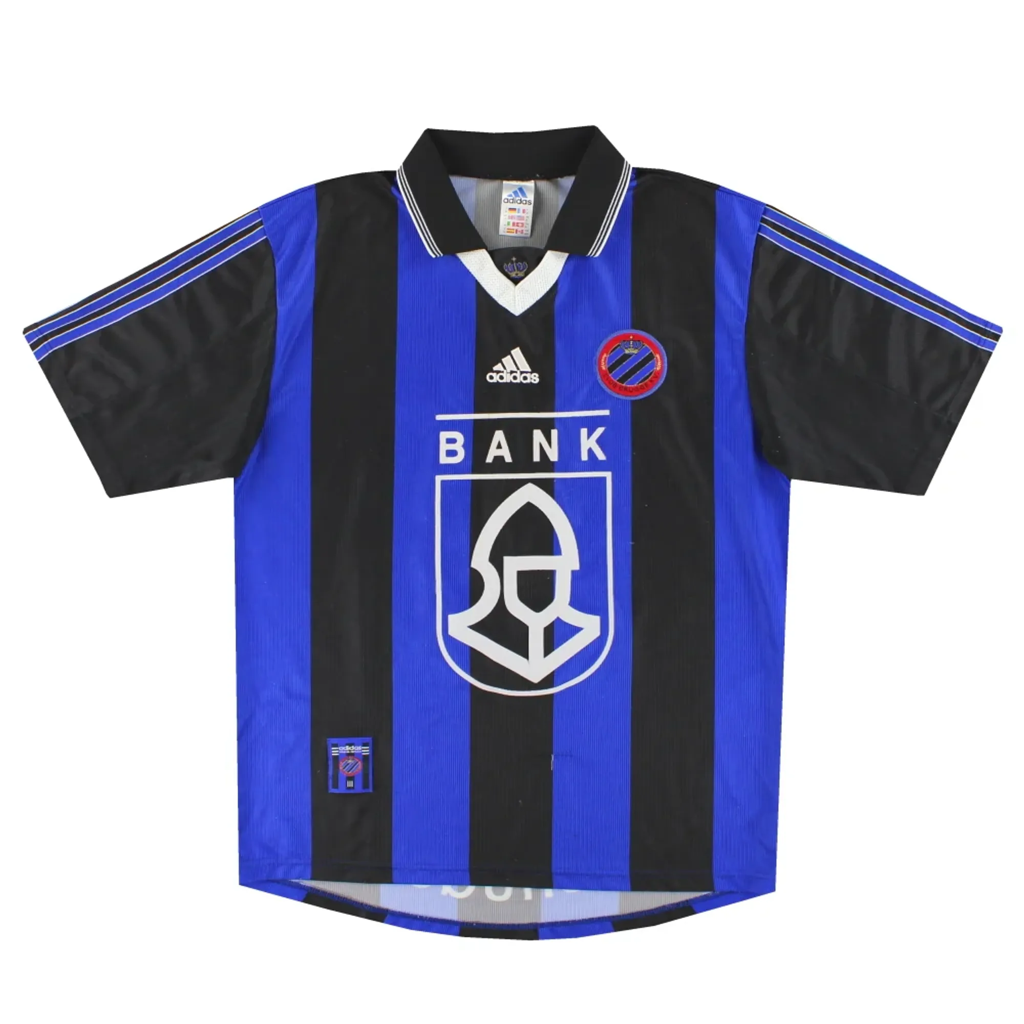 1998-99 Club Brugge adidas Home Shirt M - Other European Clubs / Excellent 