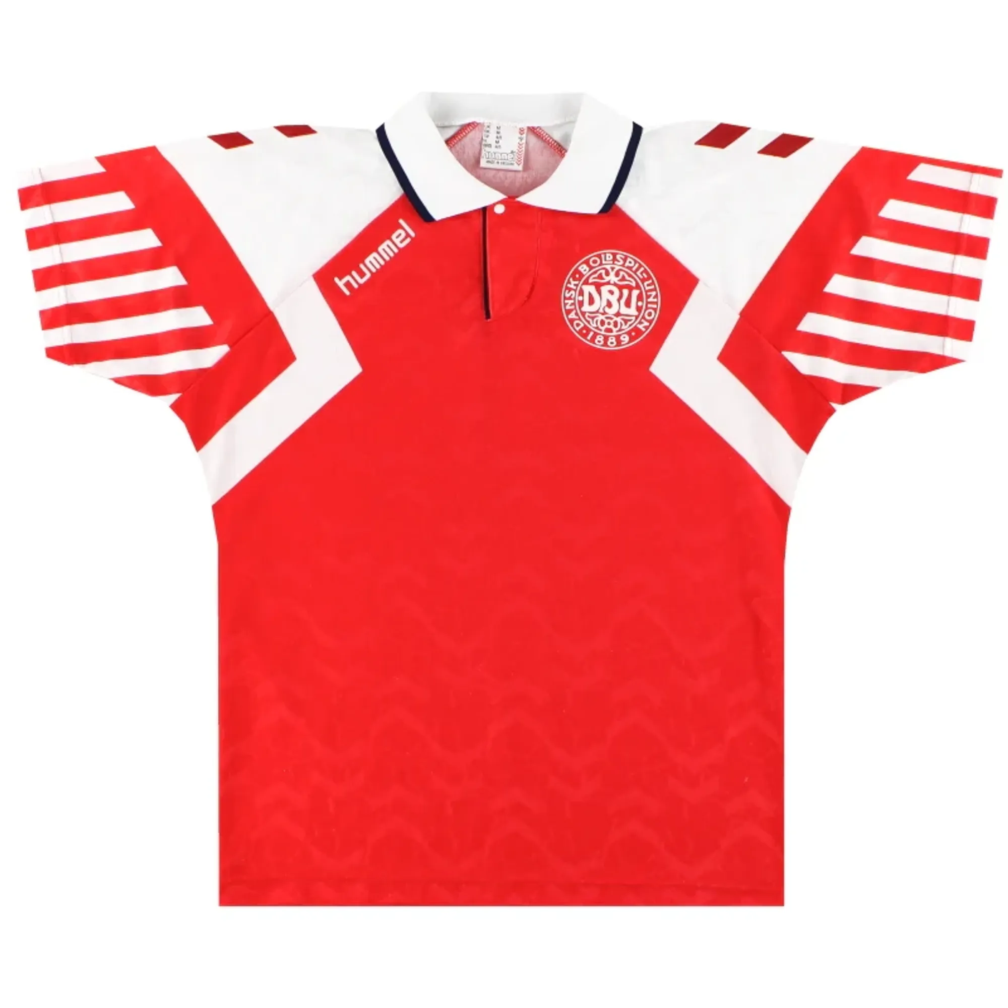1992-94 Denmark Hummel Home Shirt M - Denmark / Excellent 