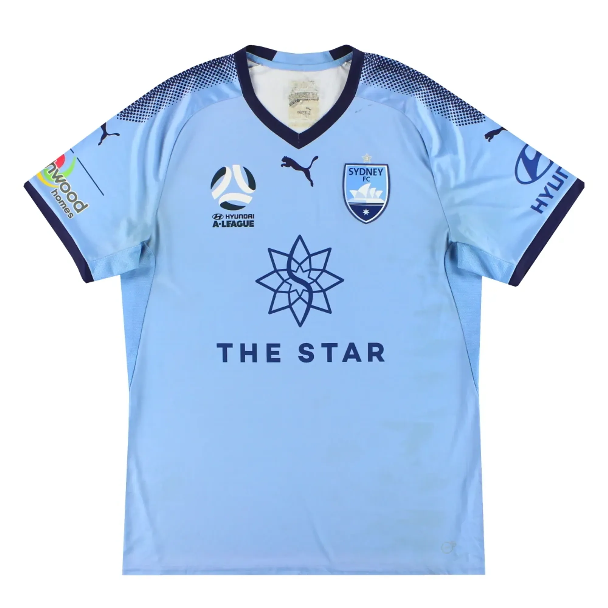 2018-19 Sydney FC Puma 'Signed' Home Shirt L - Other World Clubs / Good 