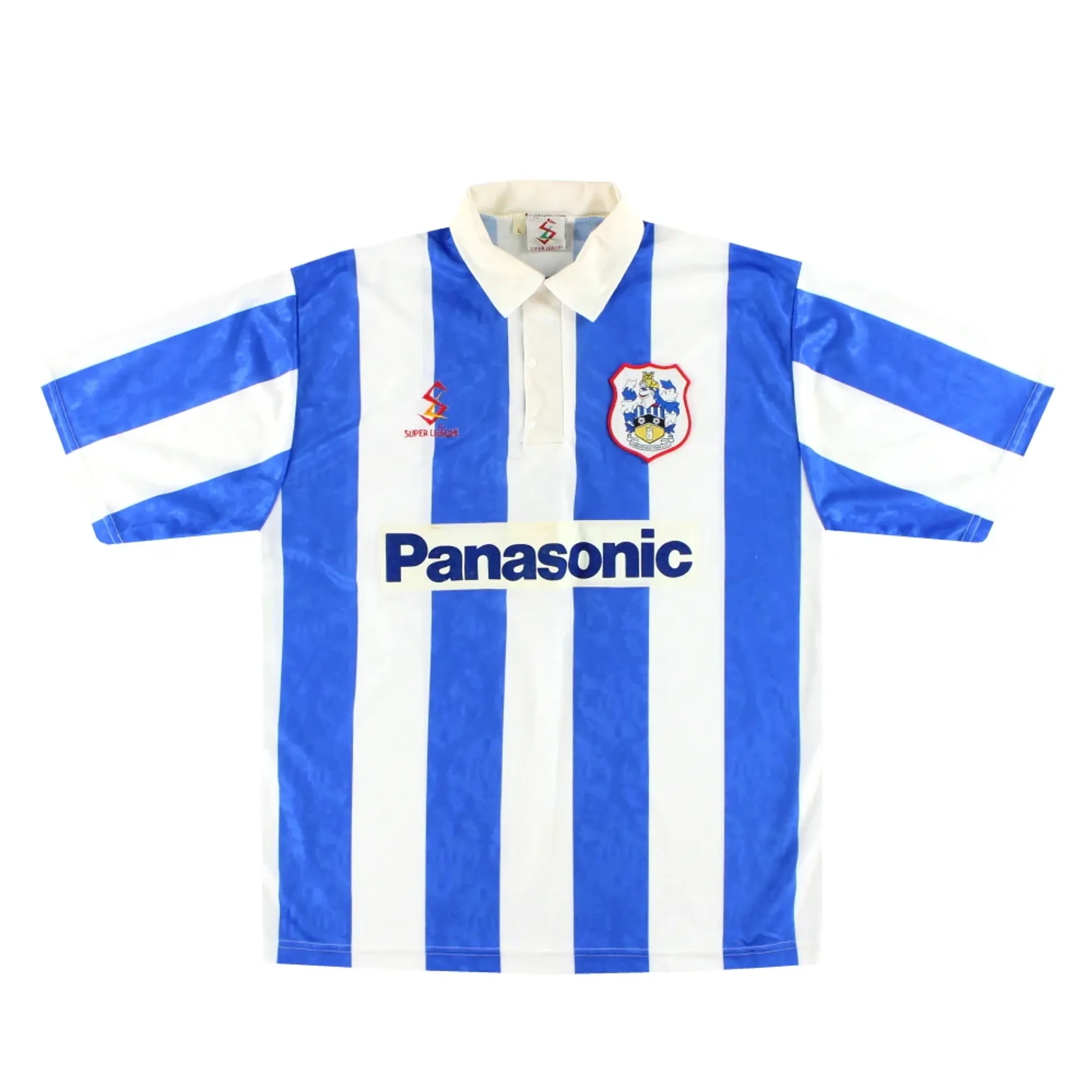 1995-96 Huddersfield Town Super League Home Shirt L - Huddersfield Town / Excellent 
