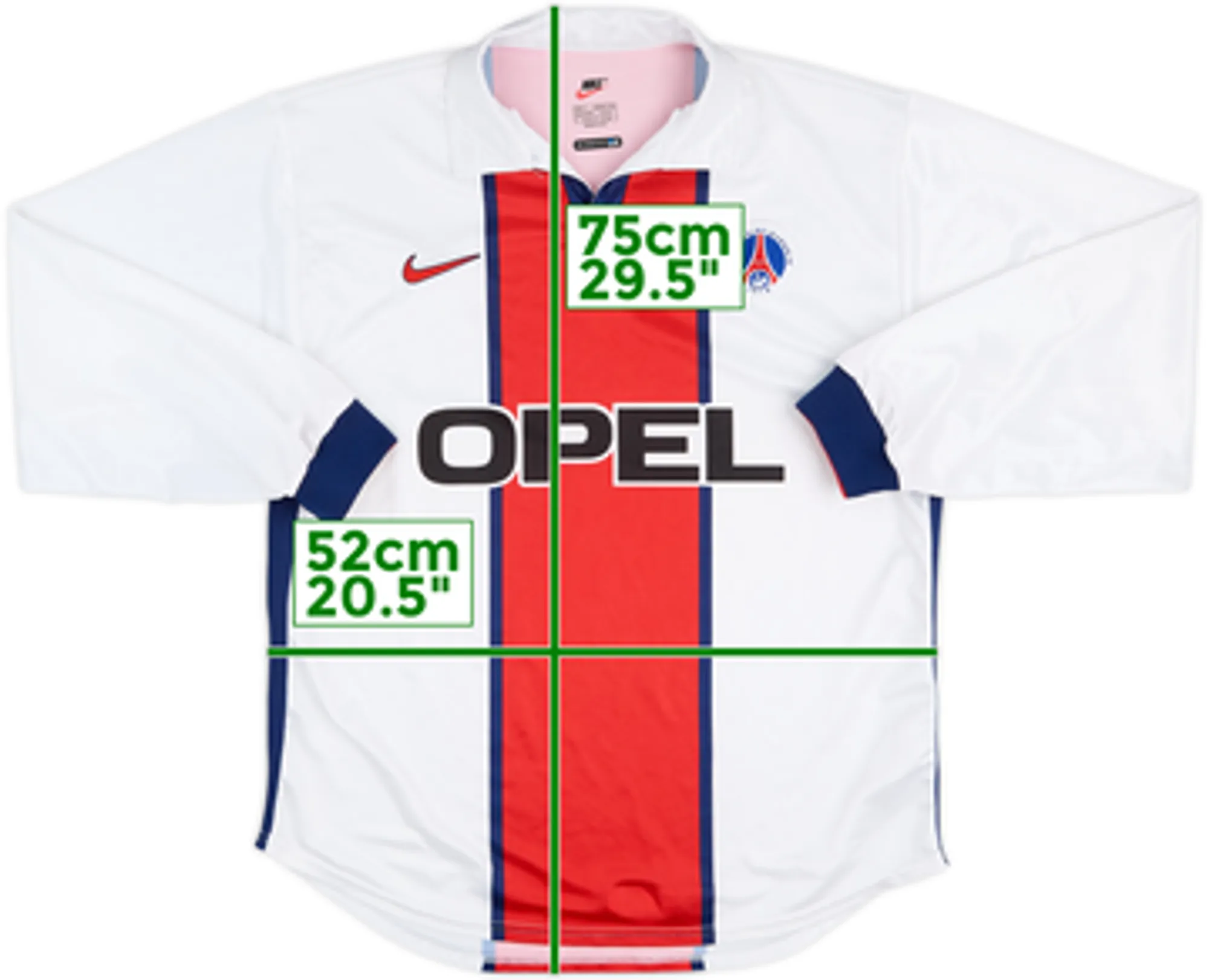 1998-99 Paris Saint-Germain European Player Issue Away L/S Shirt - 9/10 - (L)