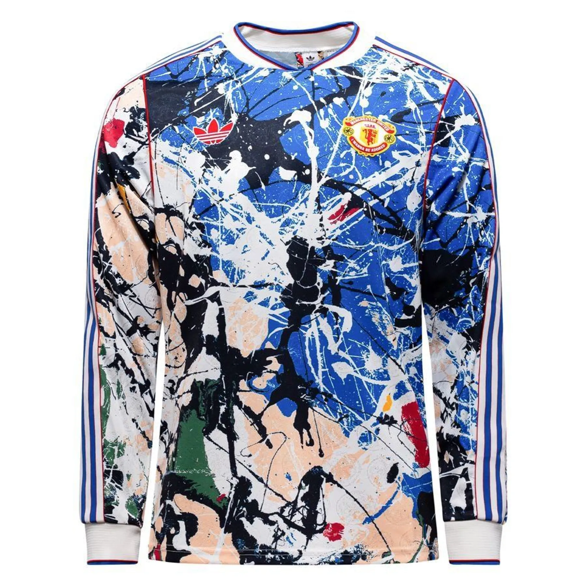 Manchester United Shirt Stone Roses - Multicolor Long Sleeves - ['Multicolor']