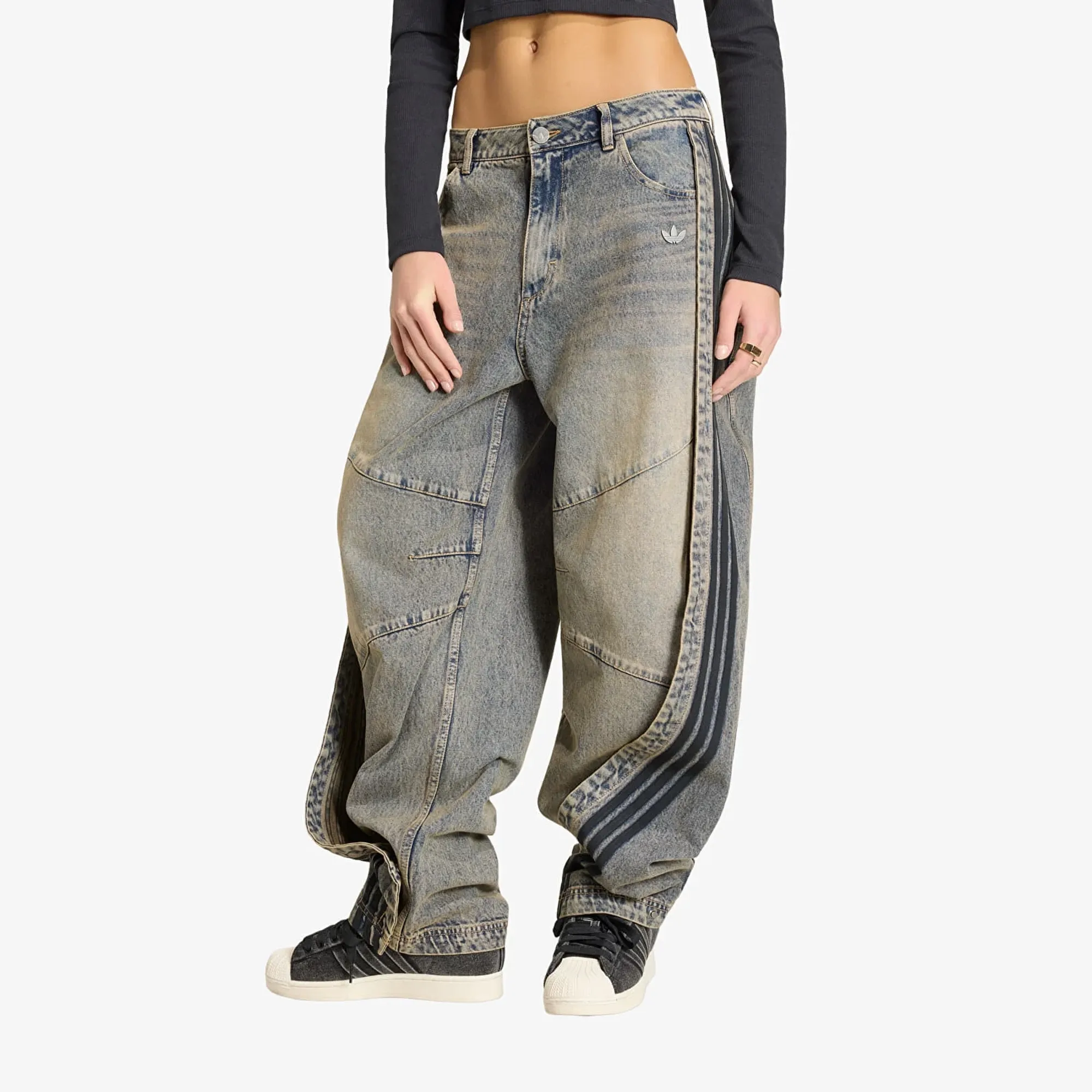 レミ レリーフ　SUEDE LIKE STADIUM JAMPER PANTS Pants Adidas Adilenium 5.0 Banana Overlay Denim Joggers Chalky