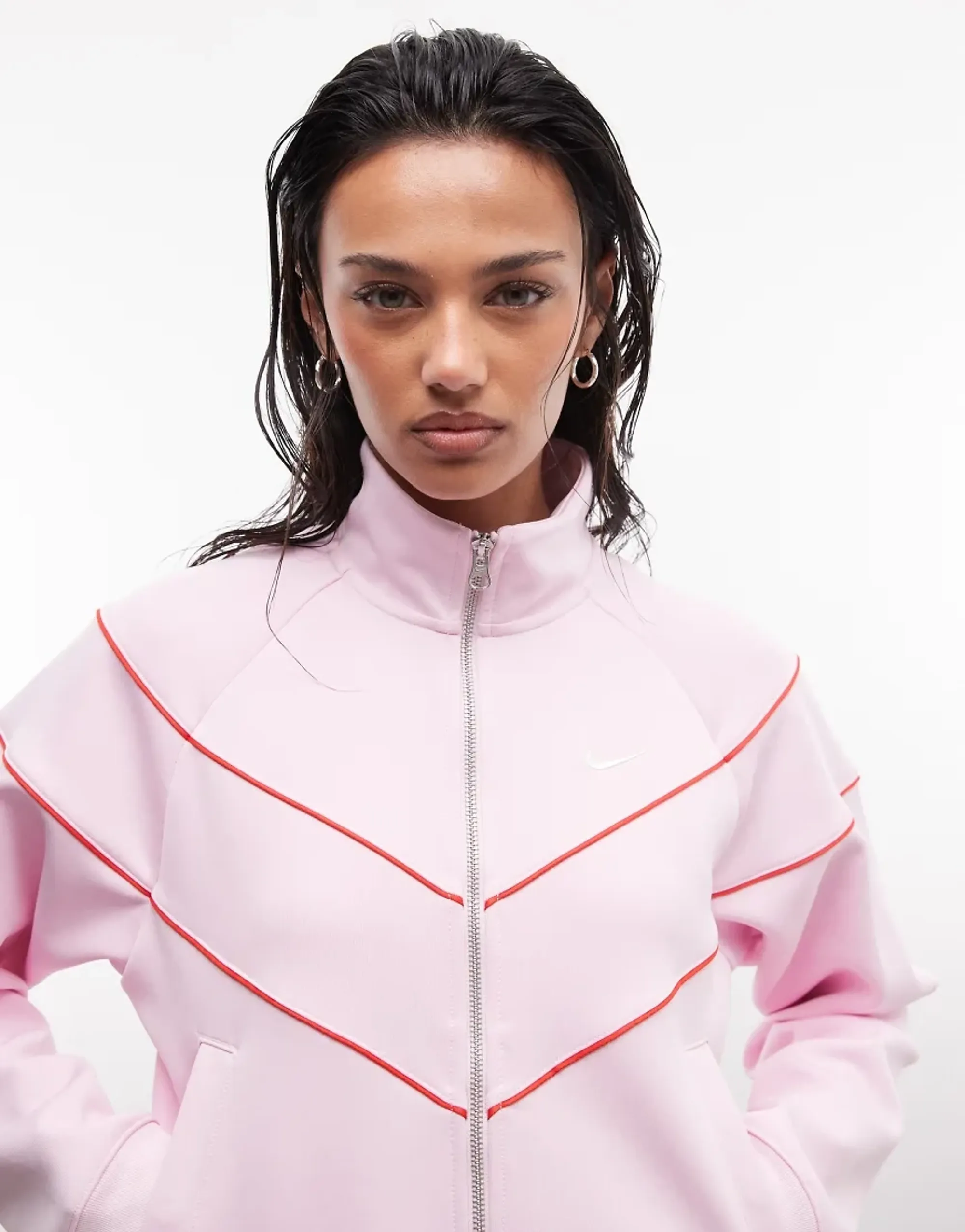 Nike Woven Windrunner Track Jacket In Light Pink