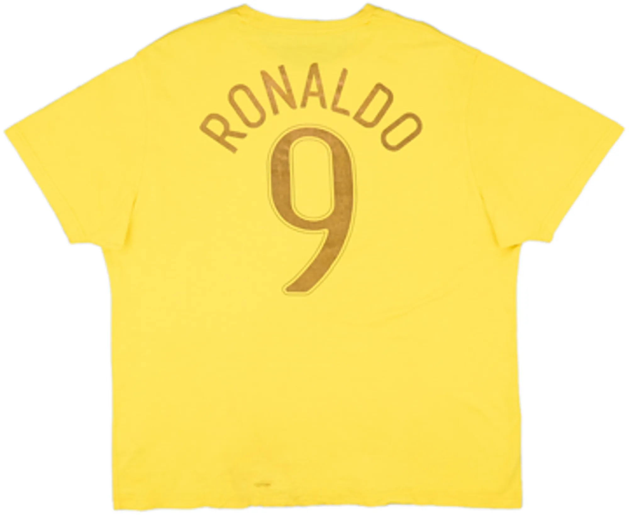 2006-07 Brazil Nike Graphic Tee Ronaldo #9 - 6/10 - (XL)