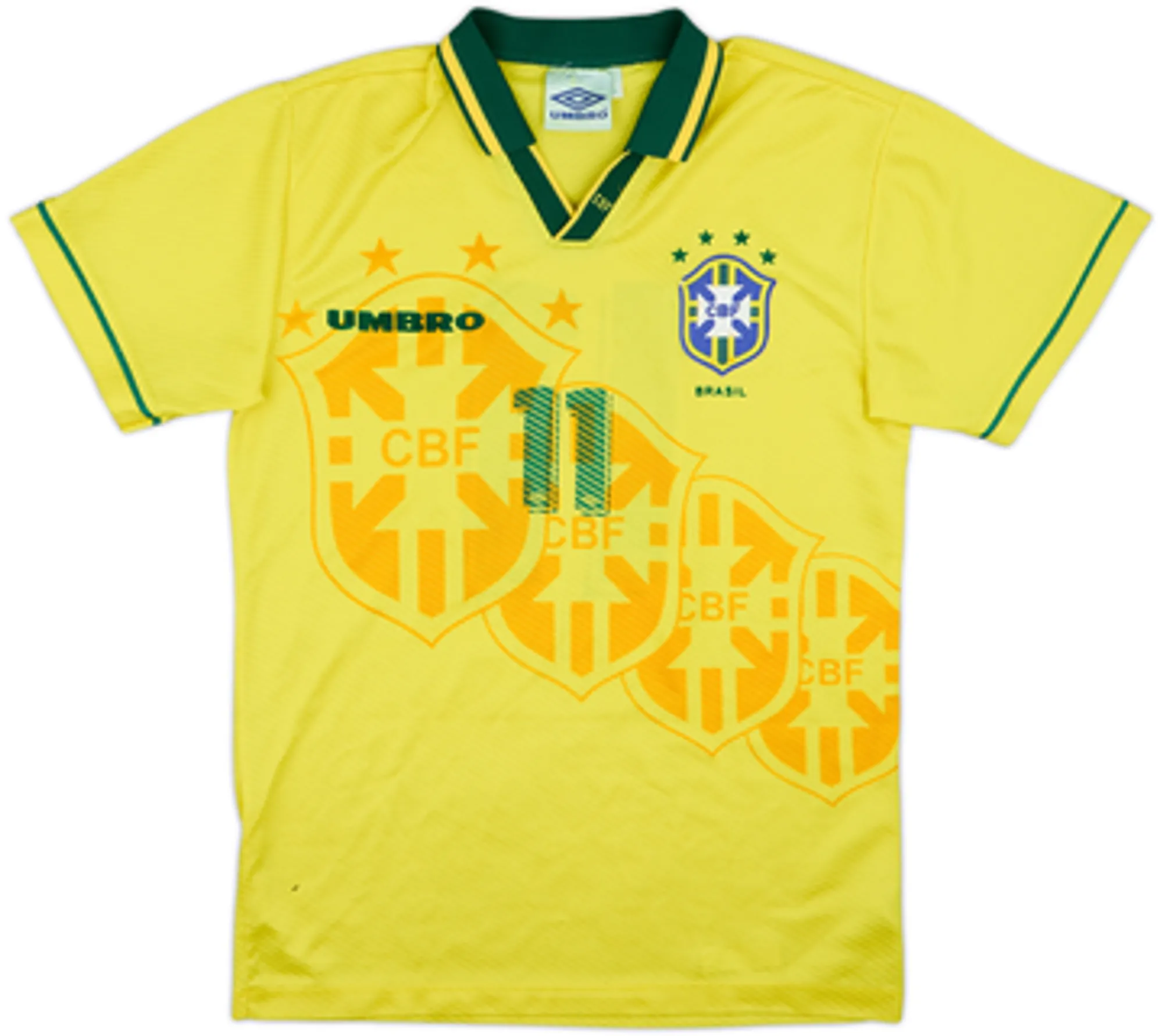 1994 Brazil Home Shirt #11 - 6/10 - (L)