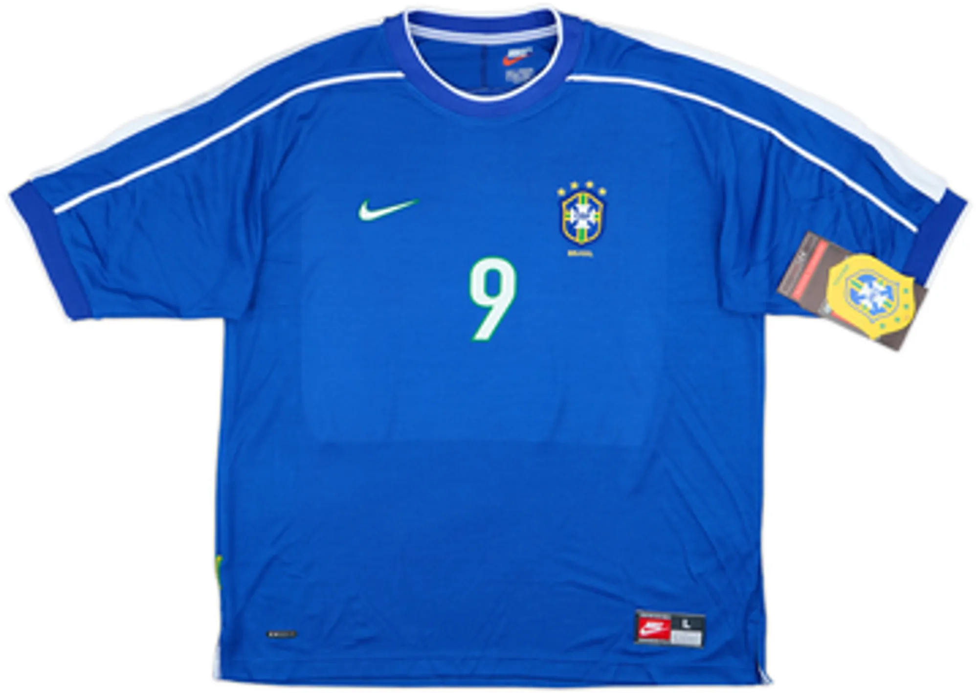 1998-00 Brazil Away Shirt Ronaldo #9 (L)