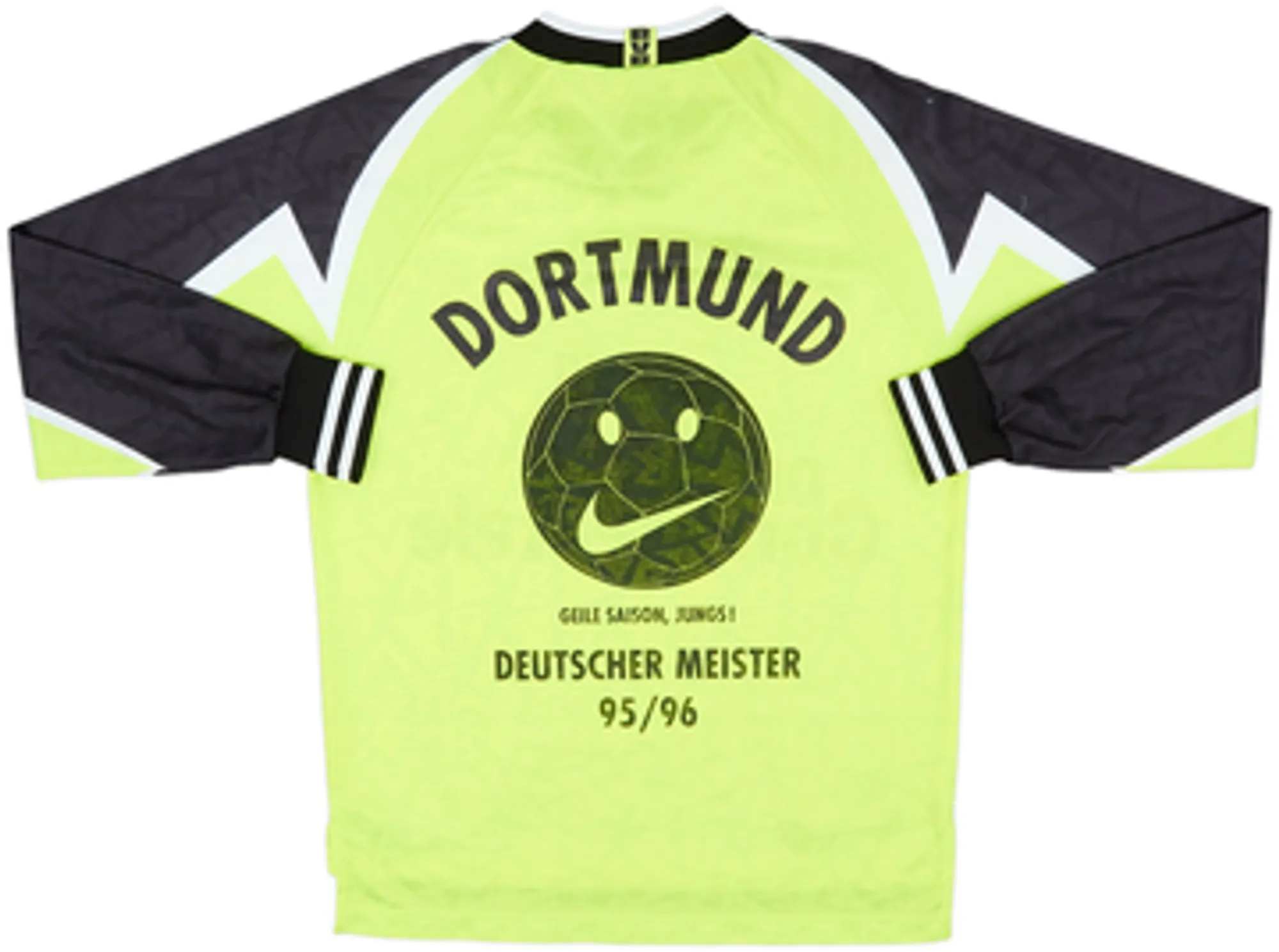 1995-96 Borussia Dortmund 'Deutscher Meister' Home L/S Shirt - 6/10 - (S)