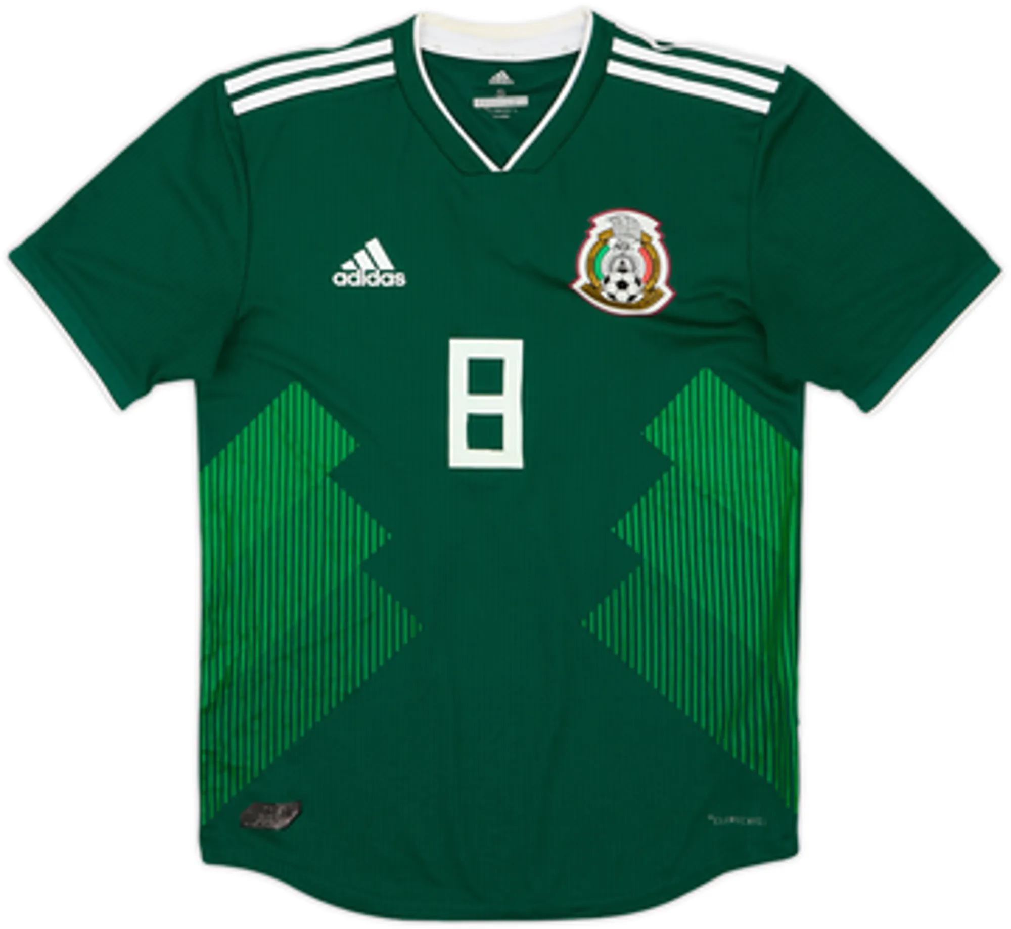2018-19 Mexico Authentic Home Shirt H. Lozano #8  - 7/10 - (S)
