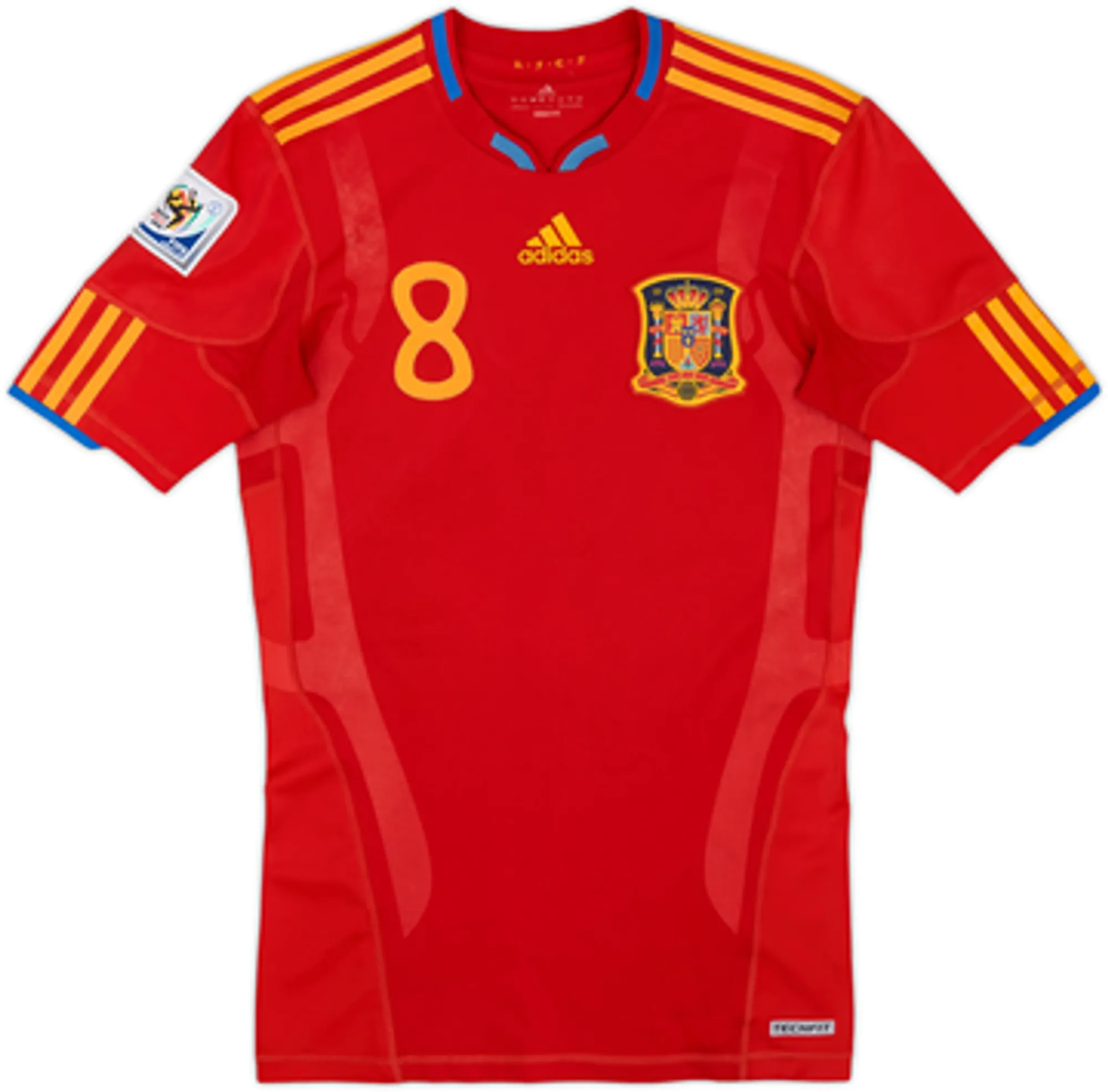 2009-10 Spain Player Issue TechFit Home Shirt Xavi #8 - 6/10 - (M)