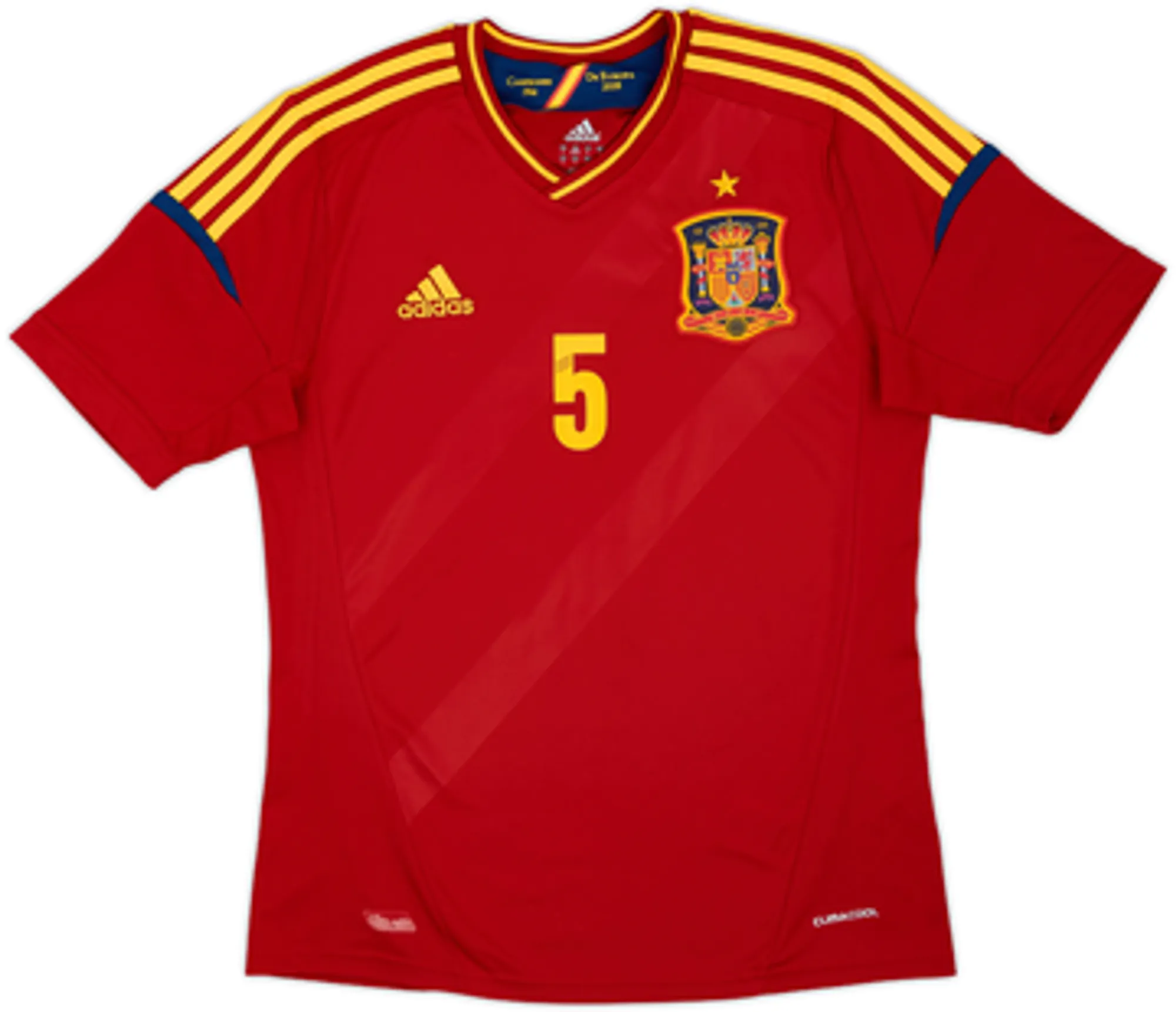 2011-12 Spain Home Shirt Puyol #5 - 5/10 - (S)