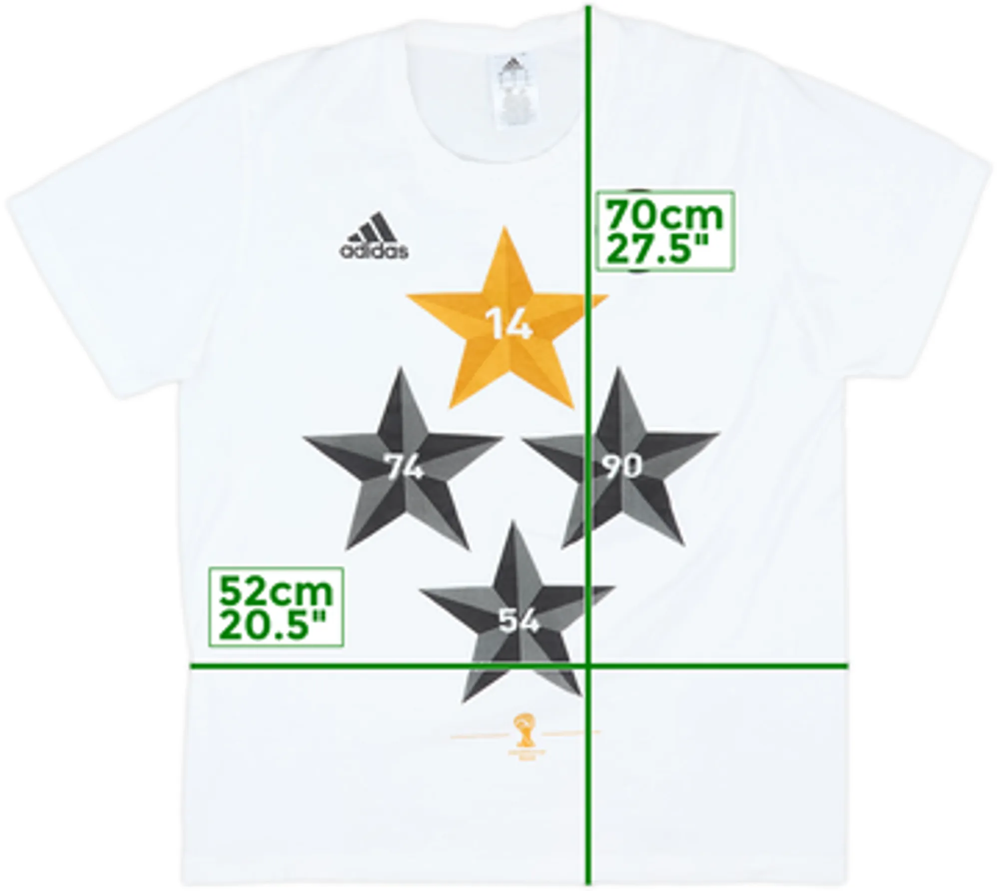 2014 Germany adidas World Cup Winners Cotton Tee - 10/10 - (L)
