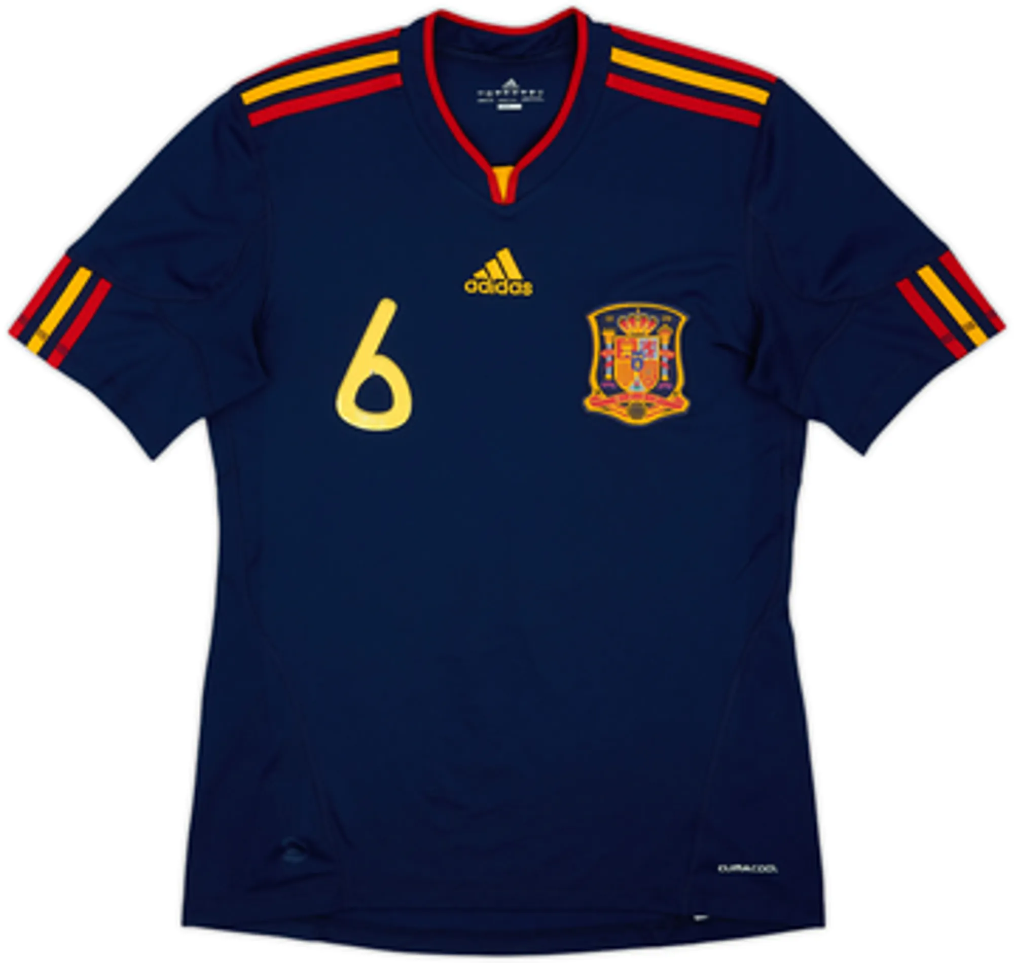 2010-11 Spain Away Shirt A.Iniesta #6 - 4/10 - (S)