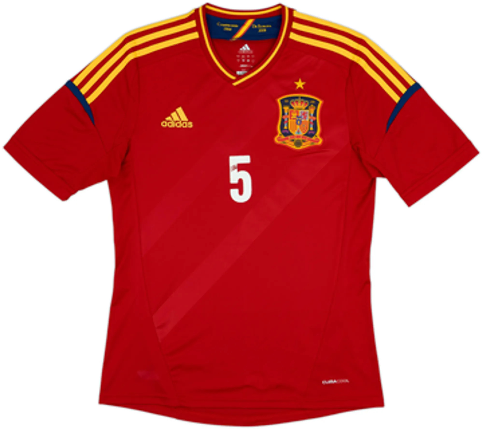 2011-12 Spain Home Shirt Puyol #5 - 4/10 - (S)