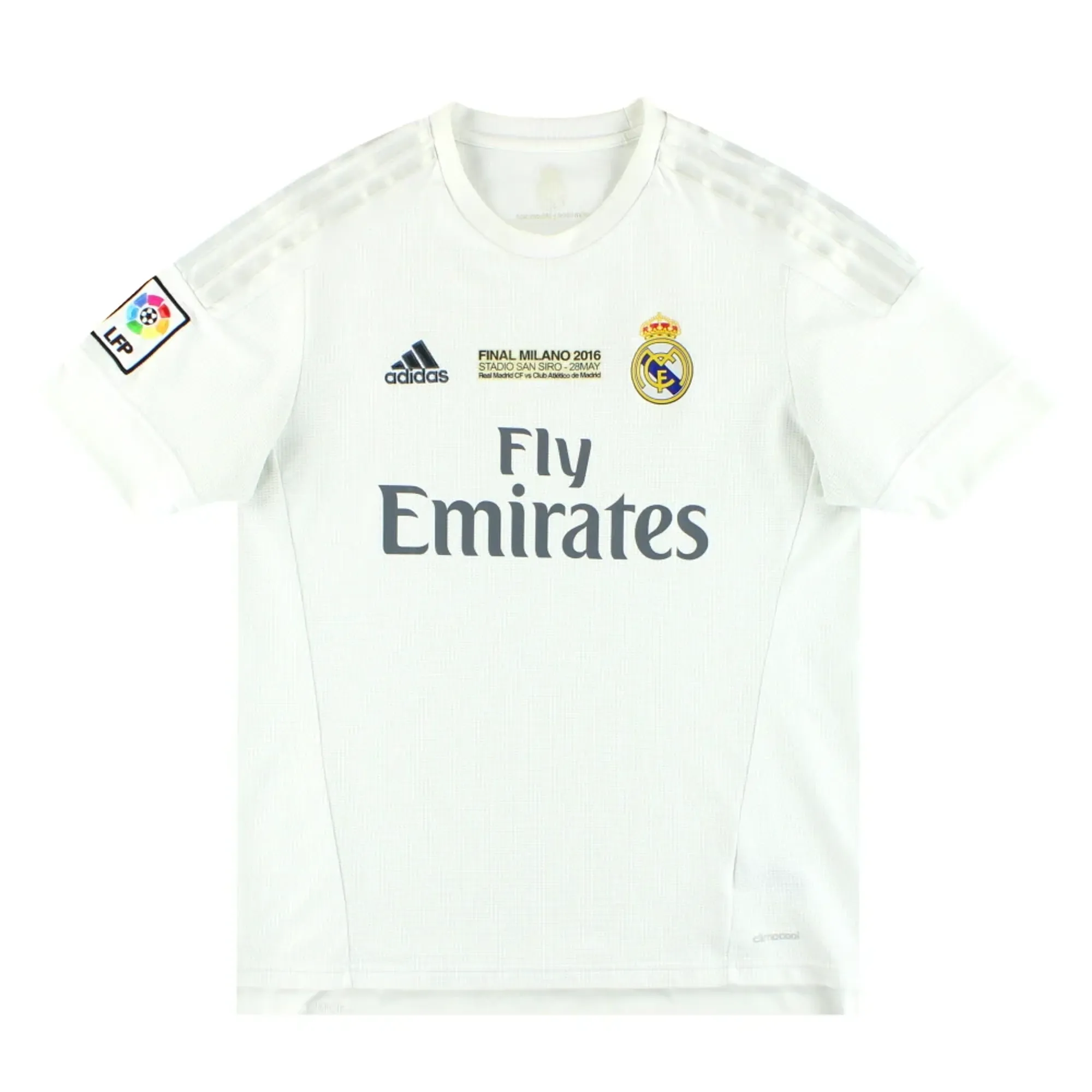 2015-16 Real Madrid adidas 'CL Final' Home Shirt L - Real Madrid / Excellent 