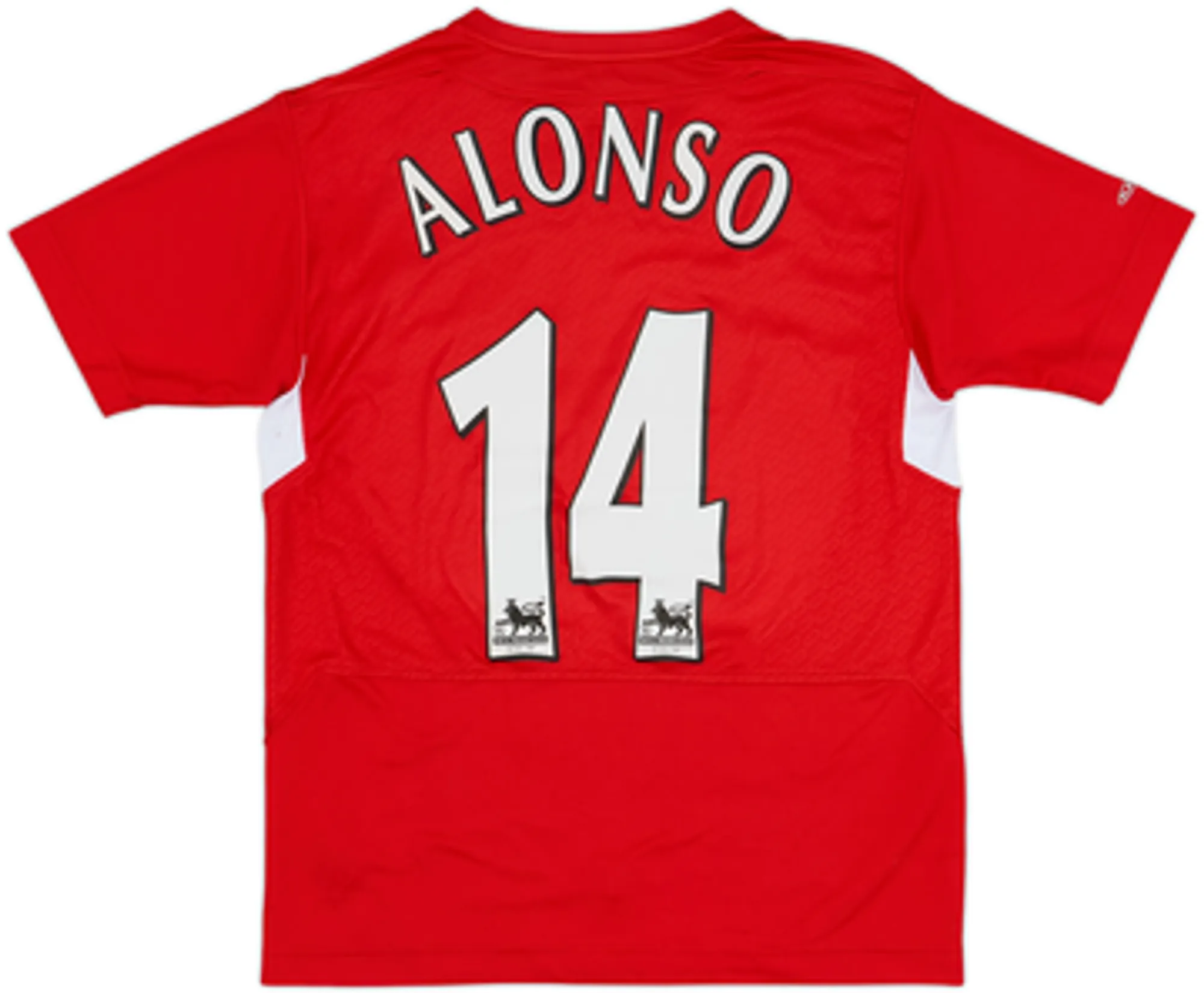 2004-06 Liverpool Home Shirt & Shorts Alonso #14 - 6/10 - (M.Boys)