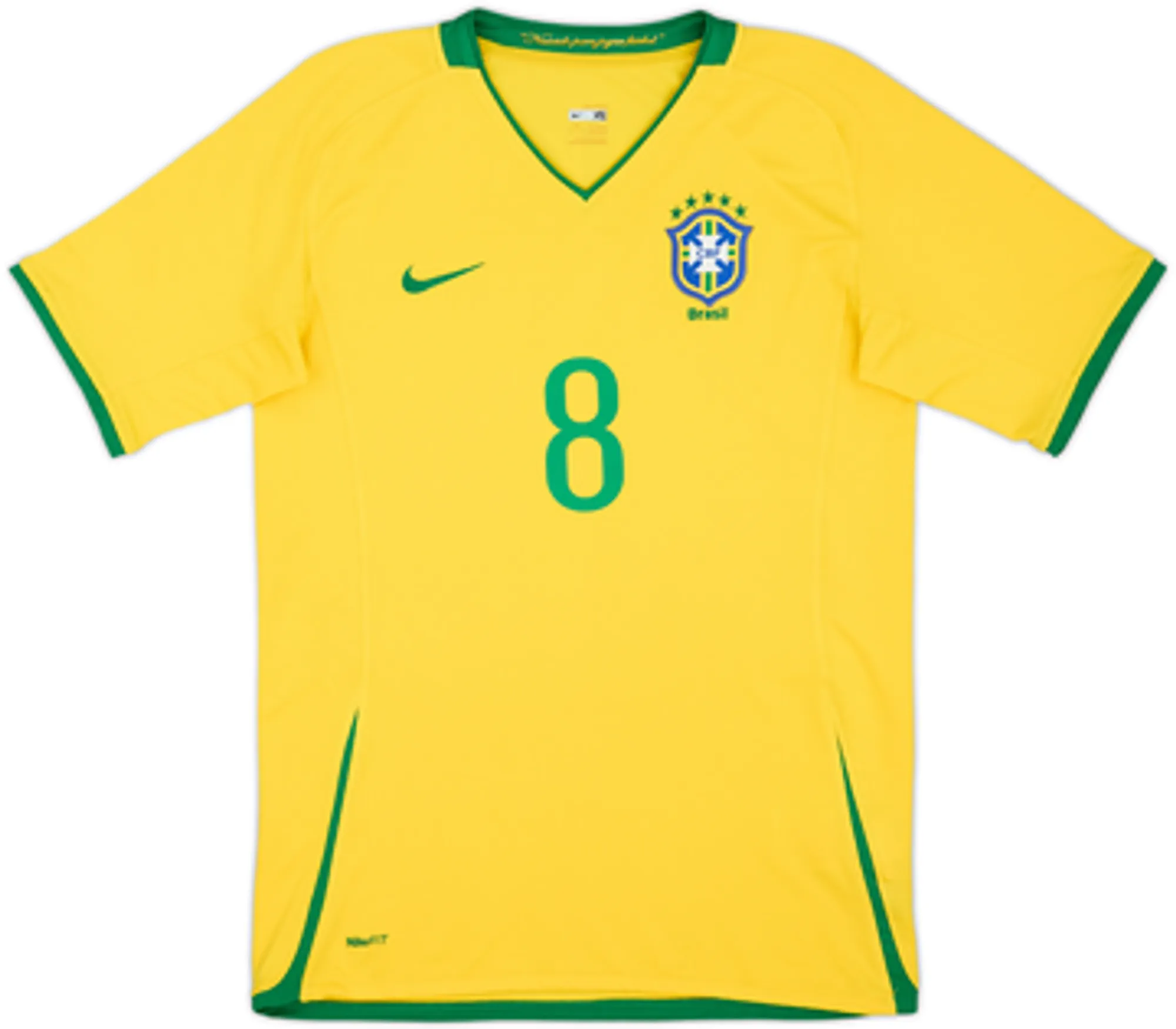 2008-10 Brazil Home Shirt Kaka #8 - 7/10 - (XL.Boys)