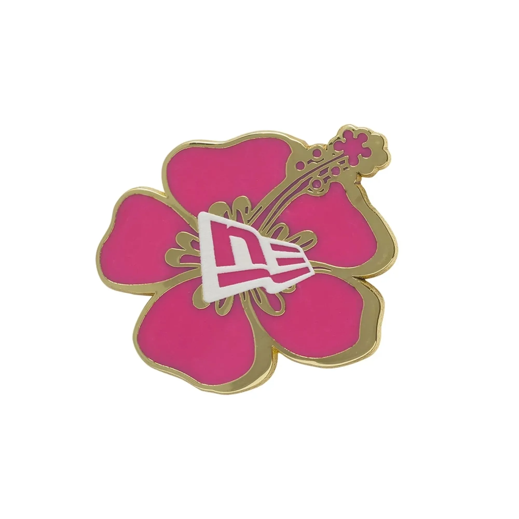 New Era Hibiscus Gold Pin Badge adult unisex