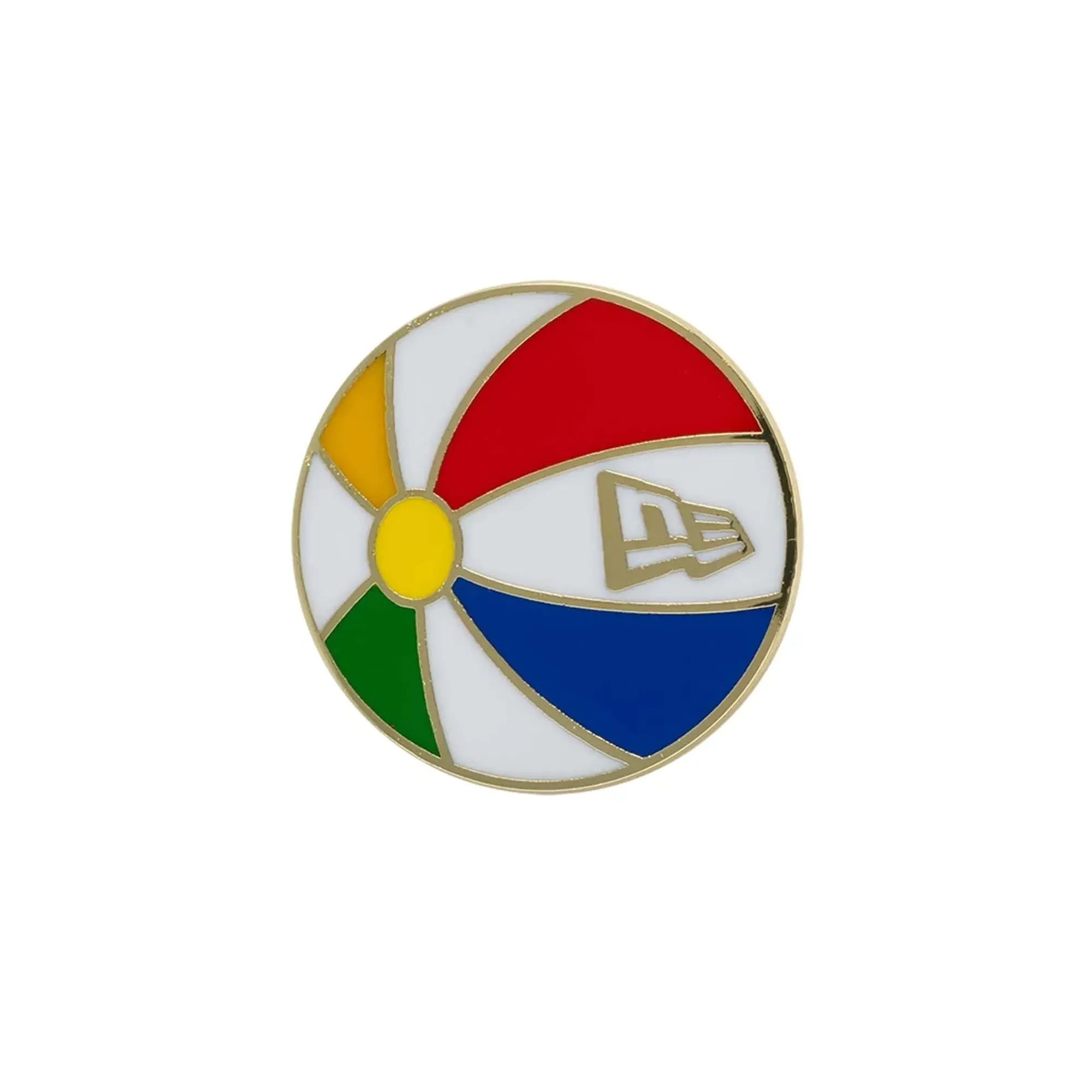 New Era Beachball Gold Pin Badge adult unisex