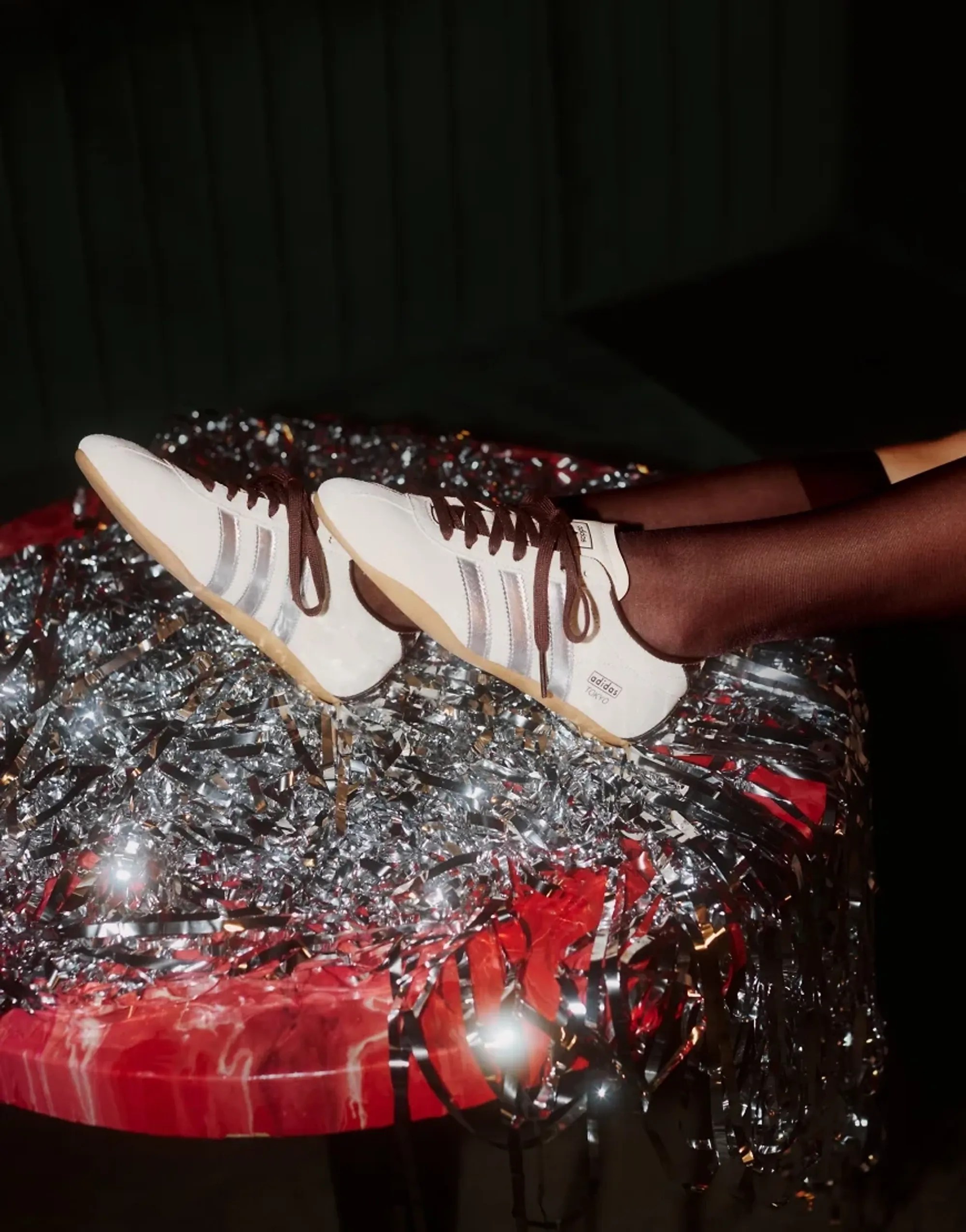 Adidas Originals Disco Tokyo Trainers In Metallic Silver And Brown - Exclusive To Asos-White