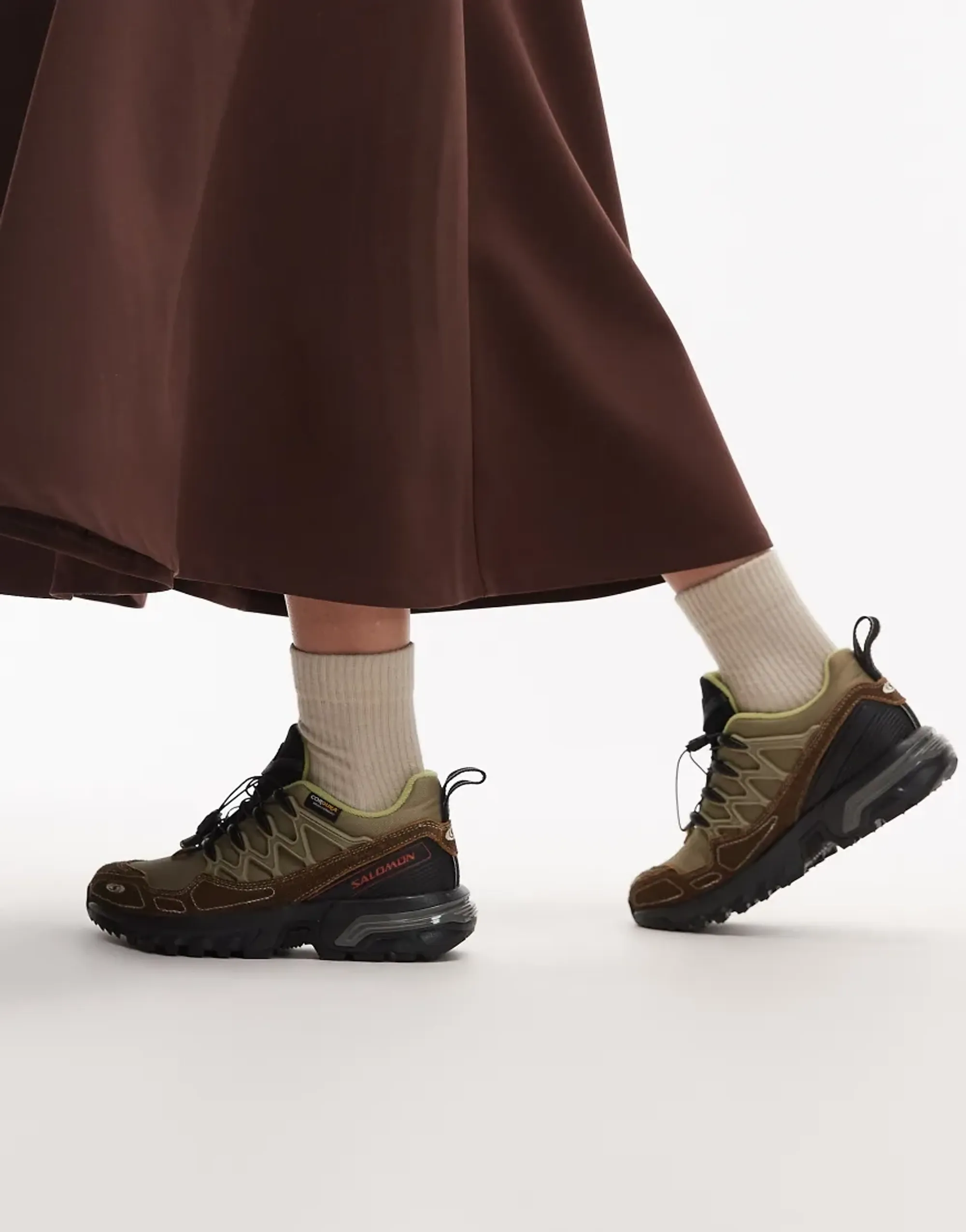 Salomon Acs+ Escape Trainers In Khaki-Green