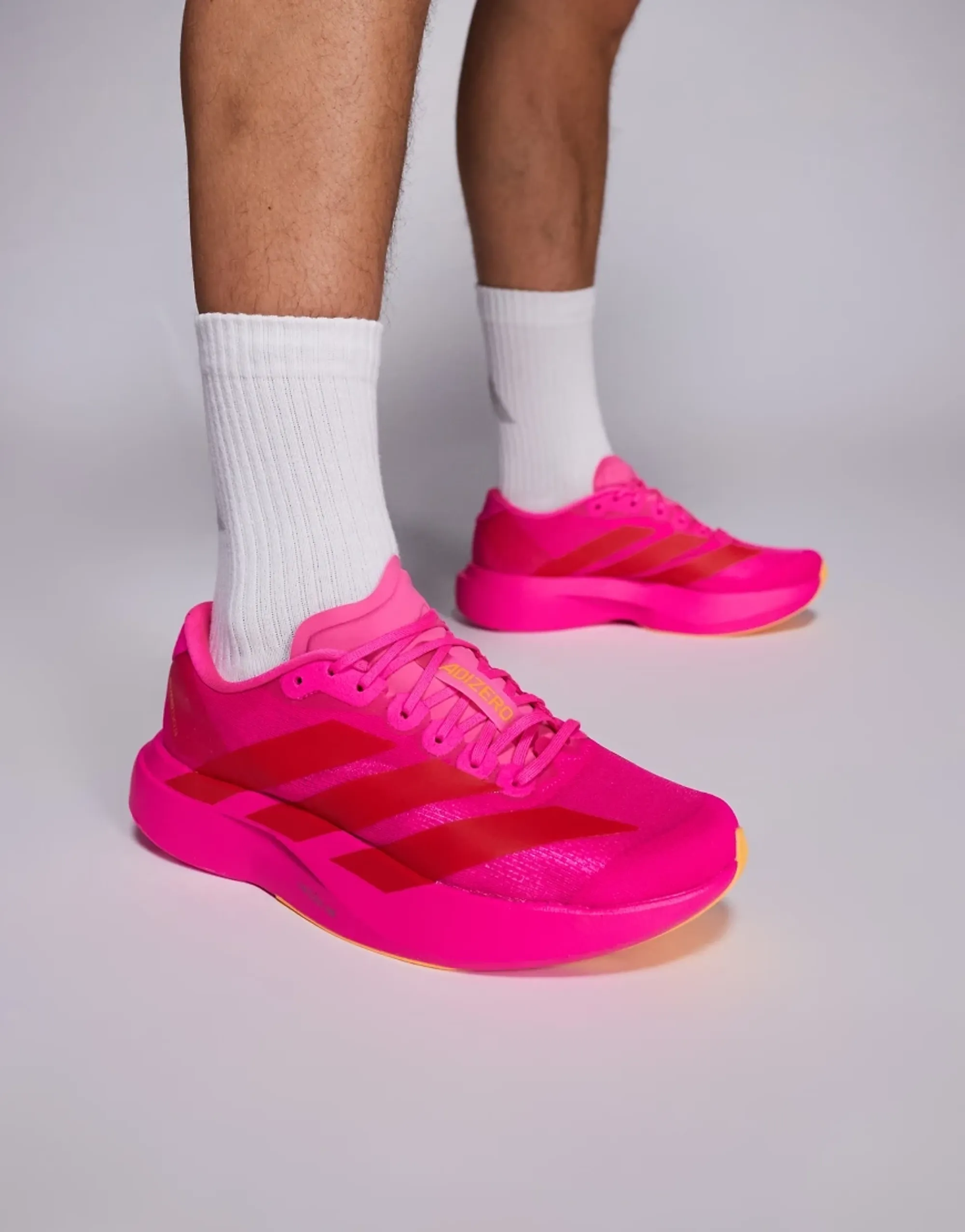 Adidas Running Adizero Evo Sl Trainers In Hot Pink And Red Exclusive To Asos