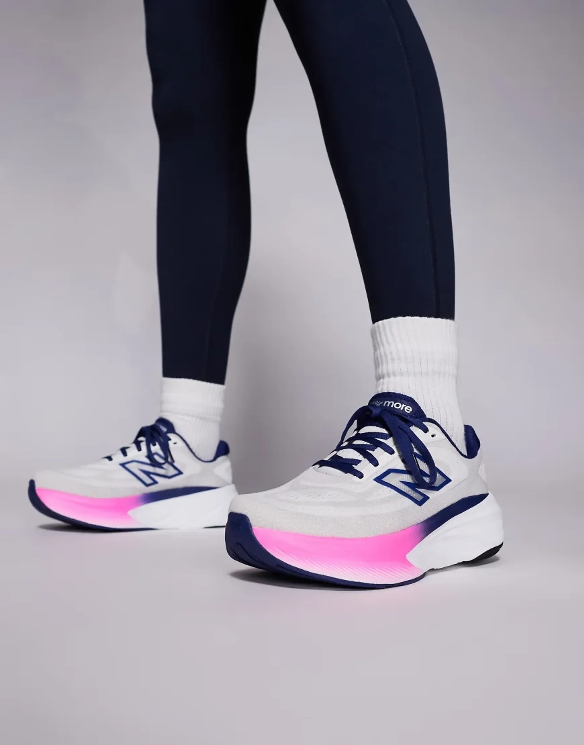 New Balance Women's Fresh Foam X More v6 in Grey/Blue/Pink Synthetic