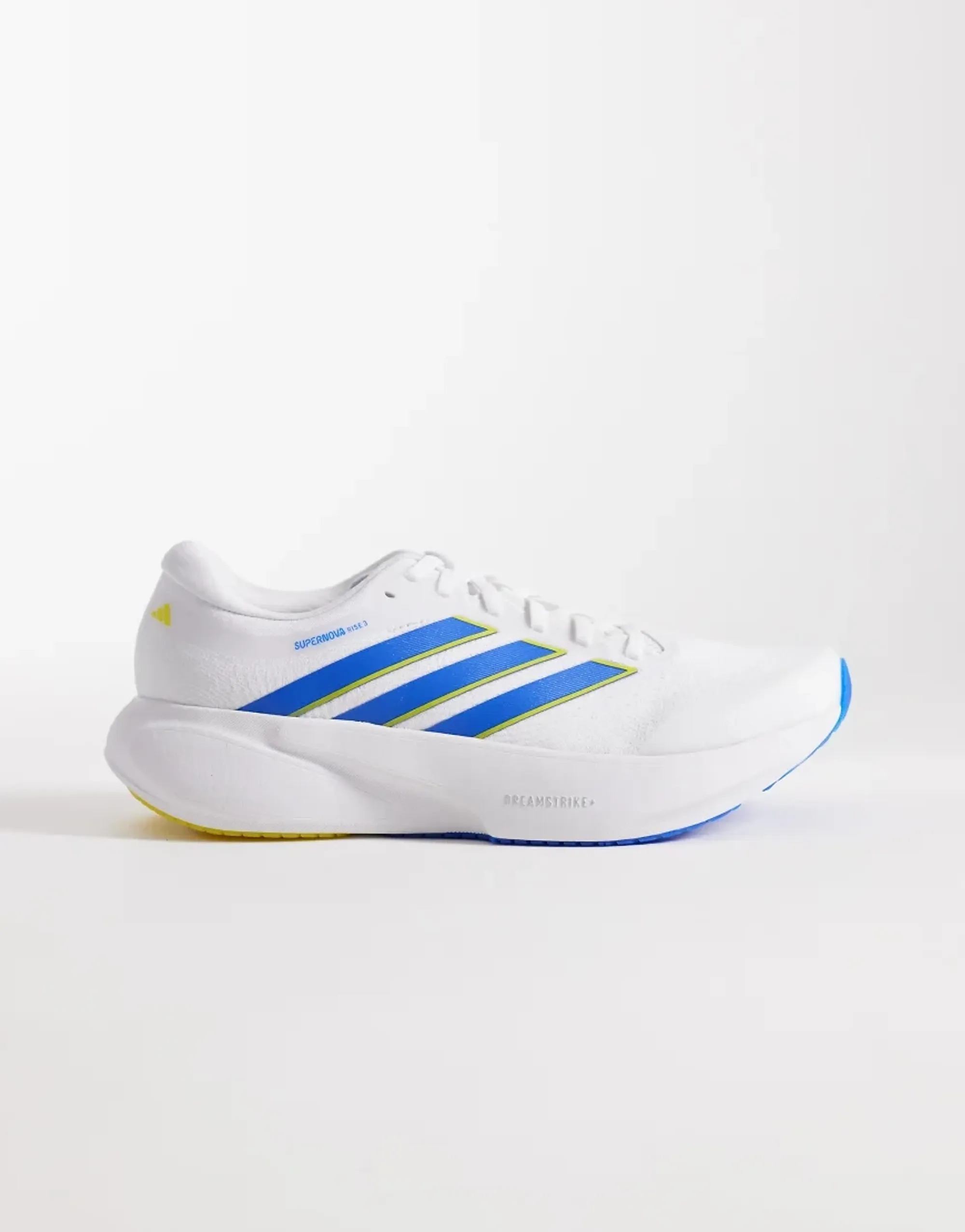Adidas Running Supernova Rise 3 Trainers In White, Blue And Yellow