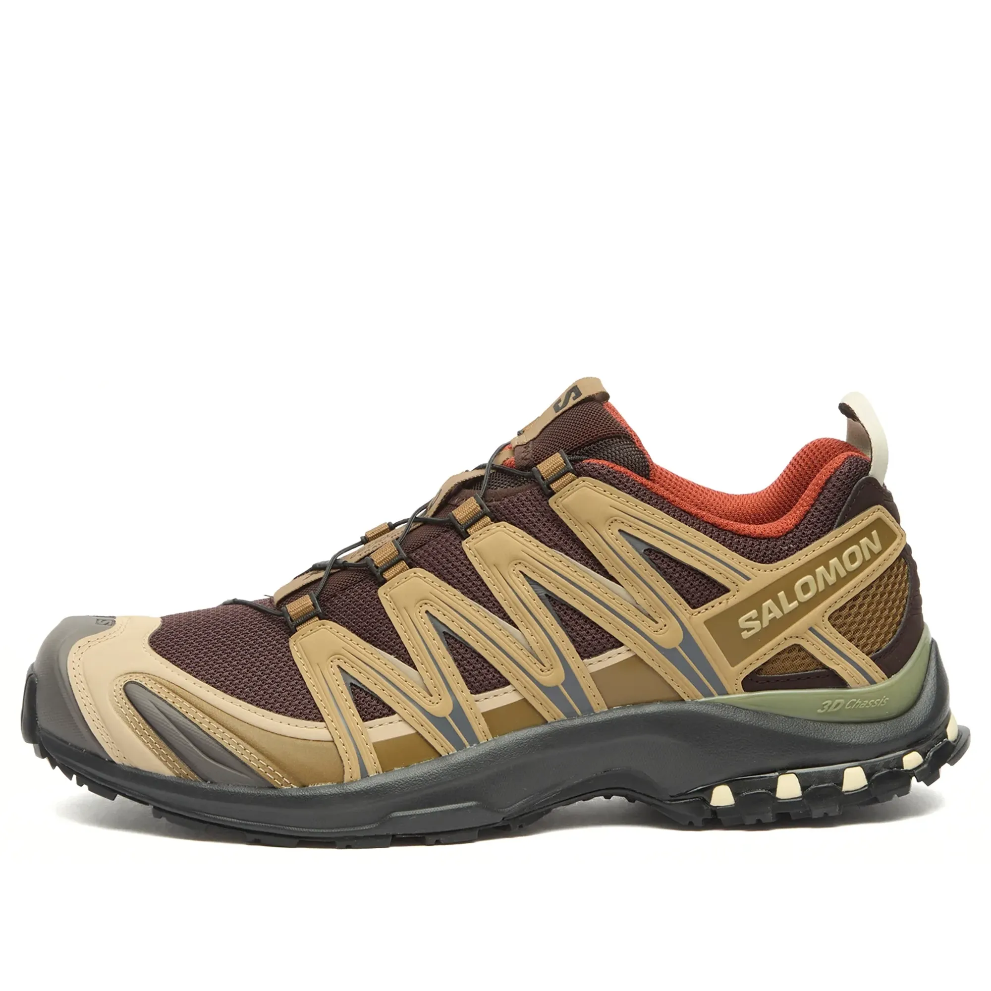 Salomon Men's XA PRO 3D Sneaker Black Coffee/Kelp/Safari