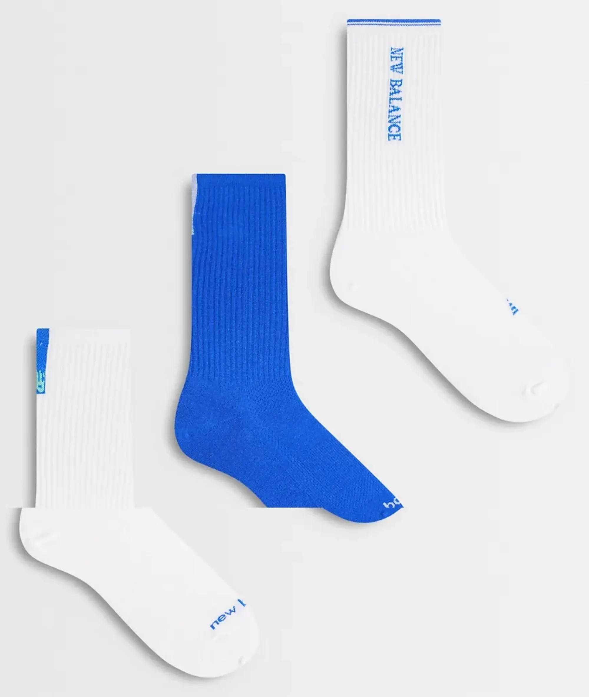 New Balance Performance Logo Ankle Sock 3 Pack In Multi