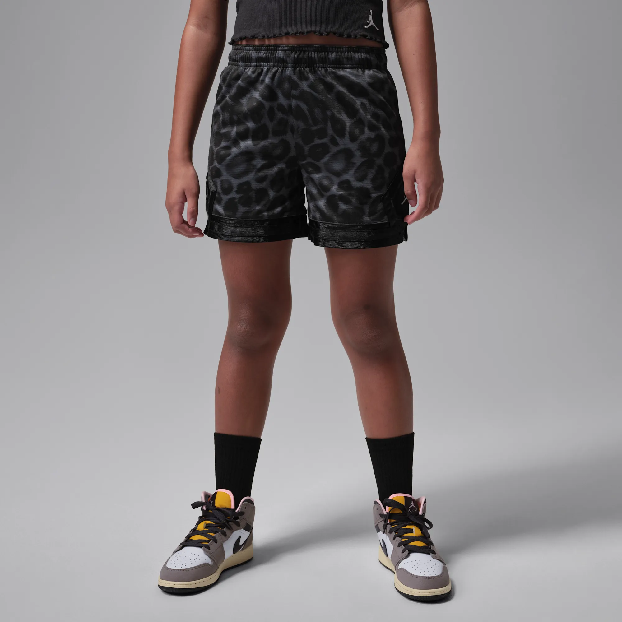 Nike Jordan Younger Kids' Dri-FIT Printed Sport Diamond Shorts - Black