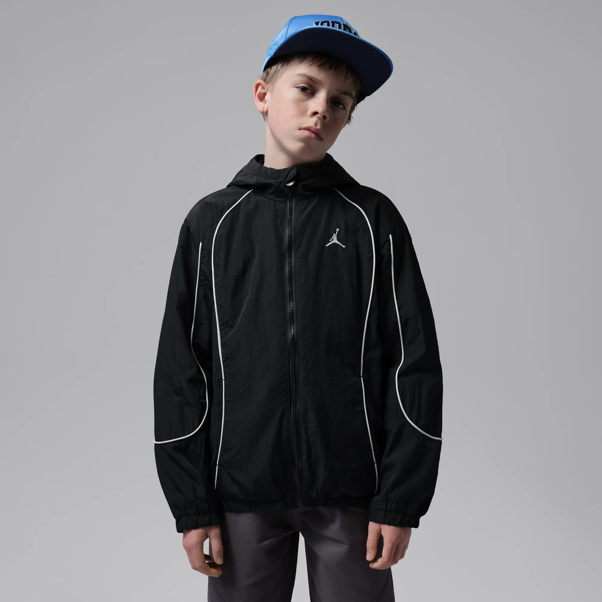 Nike Jordan Older Kids' Colour-Blocked Wind Jacket - Black